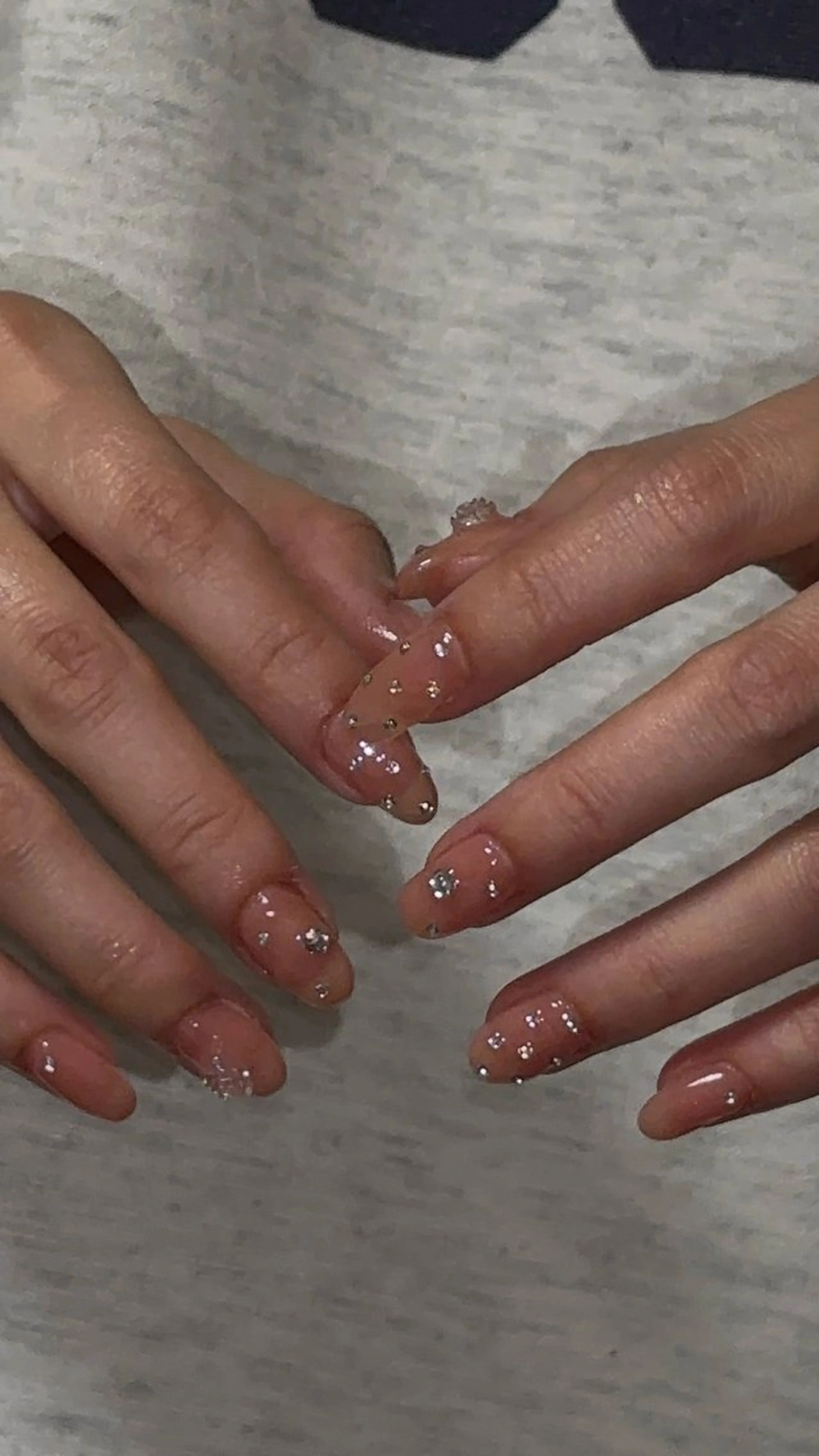 ネイル クリアネイル ストーンネイル ハンドネイル pesca shihoのネイルデザイン