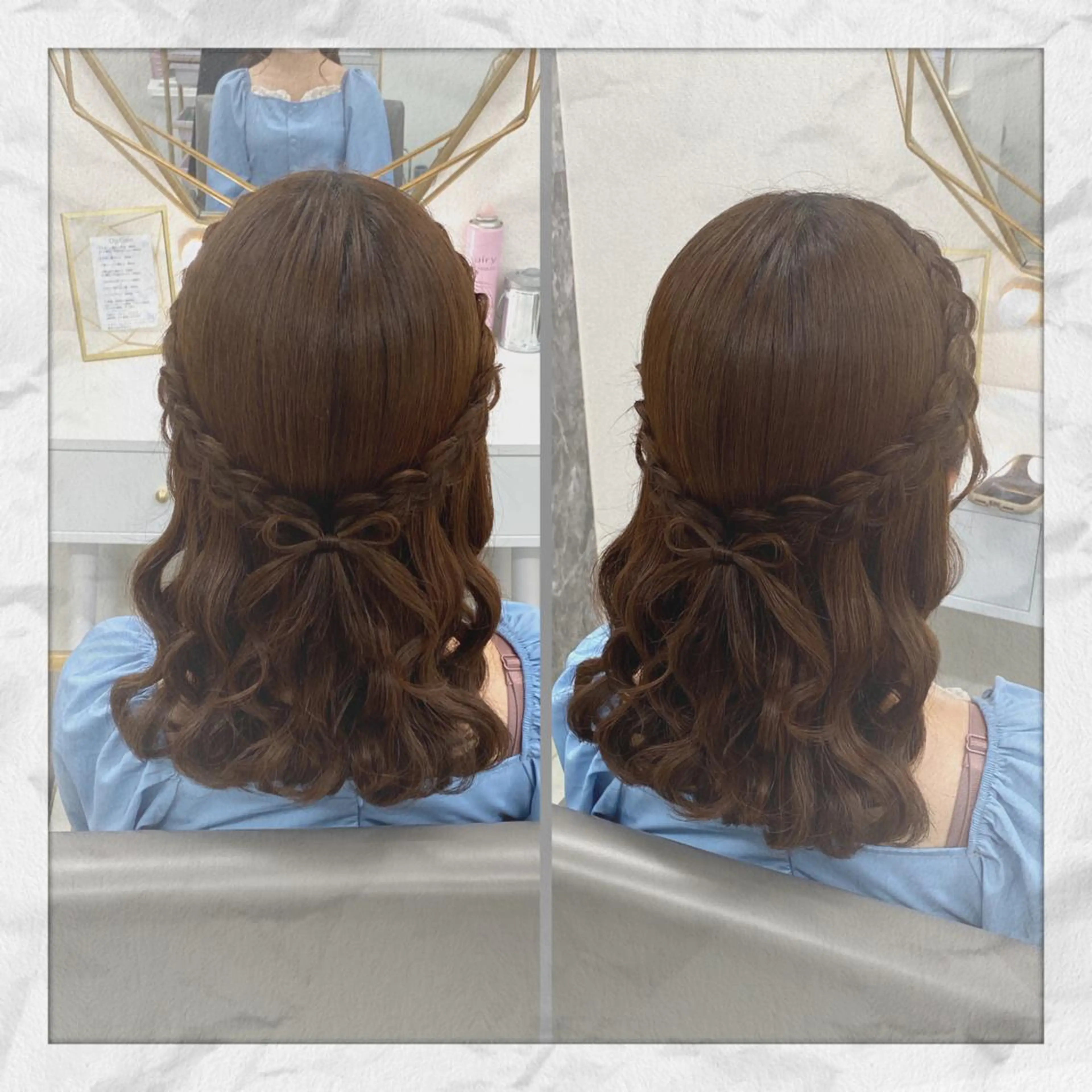 セミロング ヘアアレンジ ヘアセット ヘアセット/着付け 𓇼 まつもと𓇼のヘアスタイル