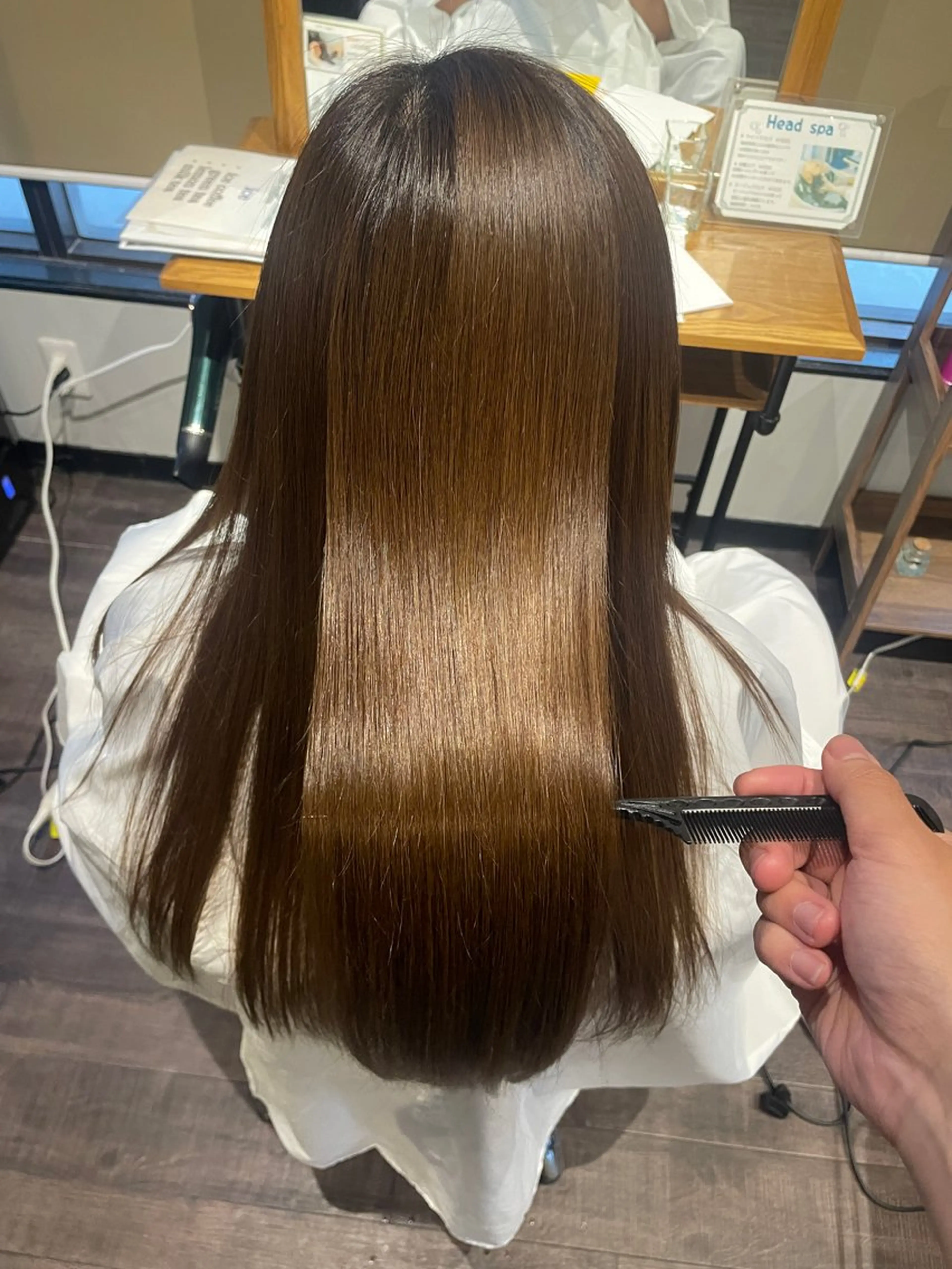 ロング カラー ヘアカラー トリートメント Mavie hair所属・髪質改善×潤艶カラー ⭐️岡田崇彰のヘアスタイル