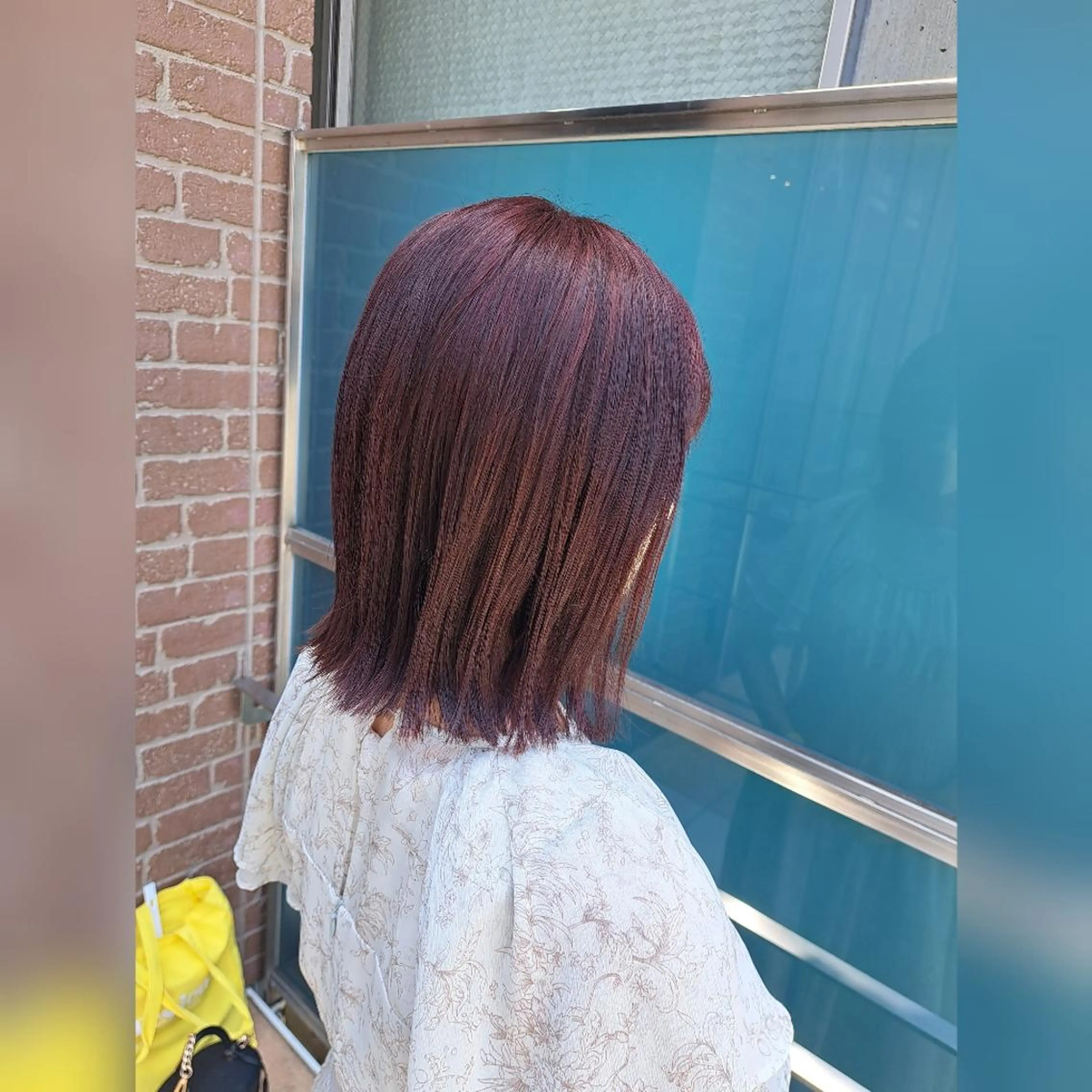 カラー ミディアム あかね☆ヘアアレンジ /ボブ/縮毛矯正のヘアスタイル