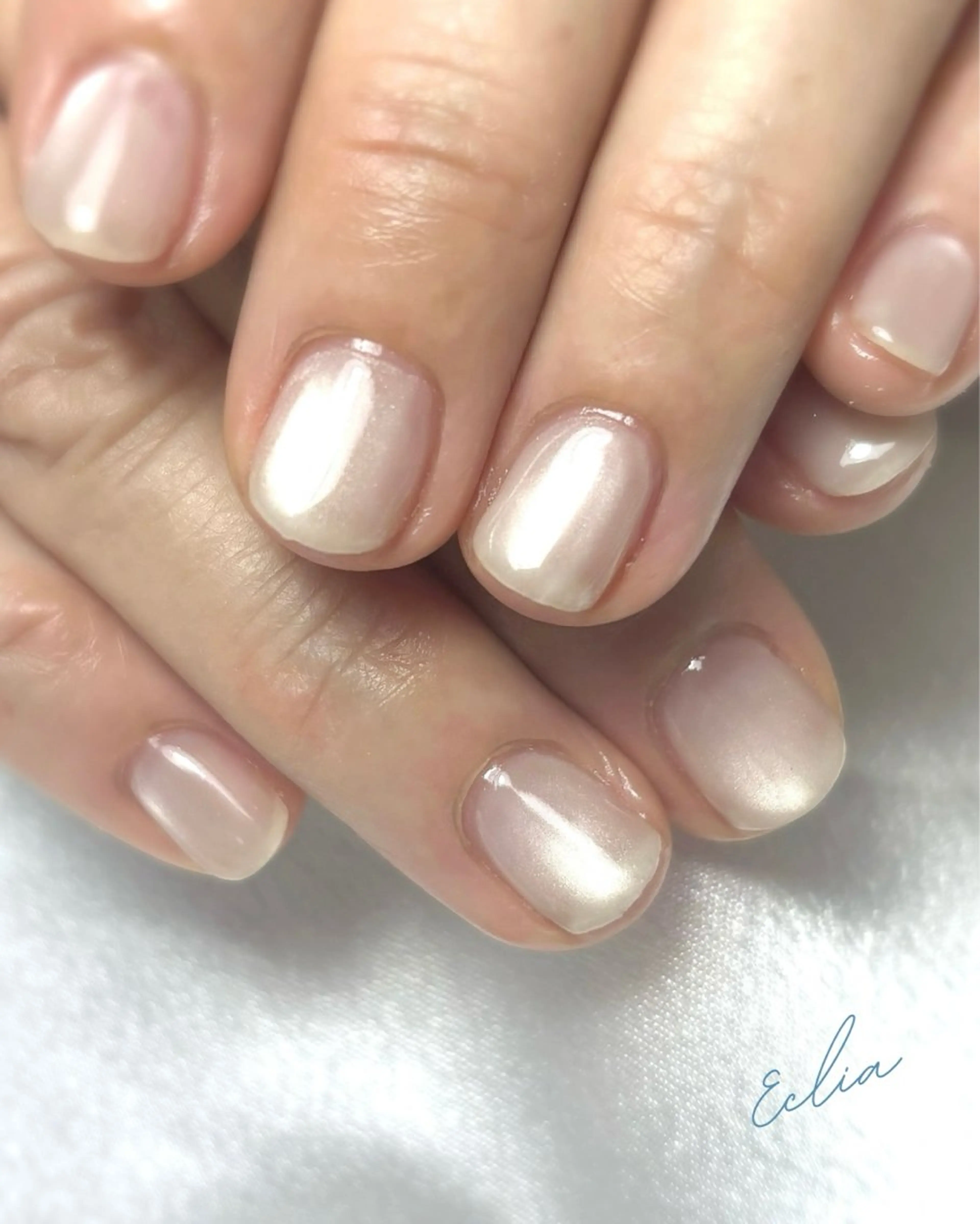 ネイル 氷ネイル・うるうるネイル マグネットネイル ハンドネイル nailsalon Ecliaのネイルデザイン