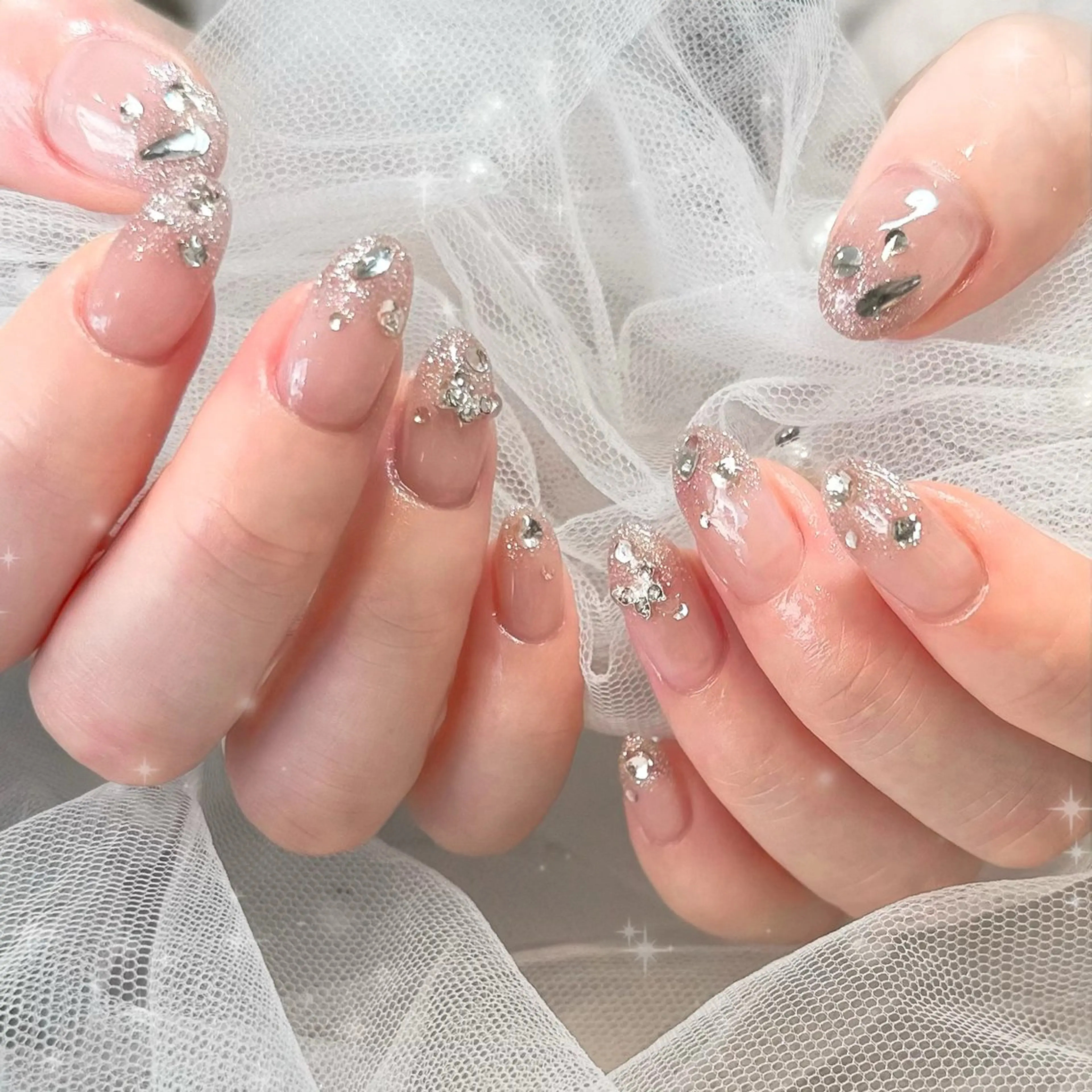 ネイル ラメ(グリッター) ハンドネイル Eluna 新宿所属・Karen 新宿のネイルデザイン