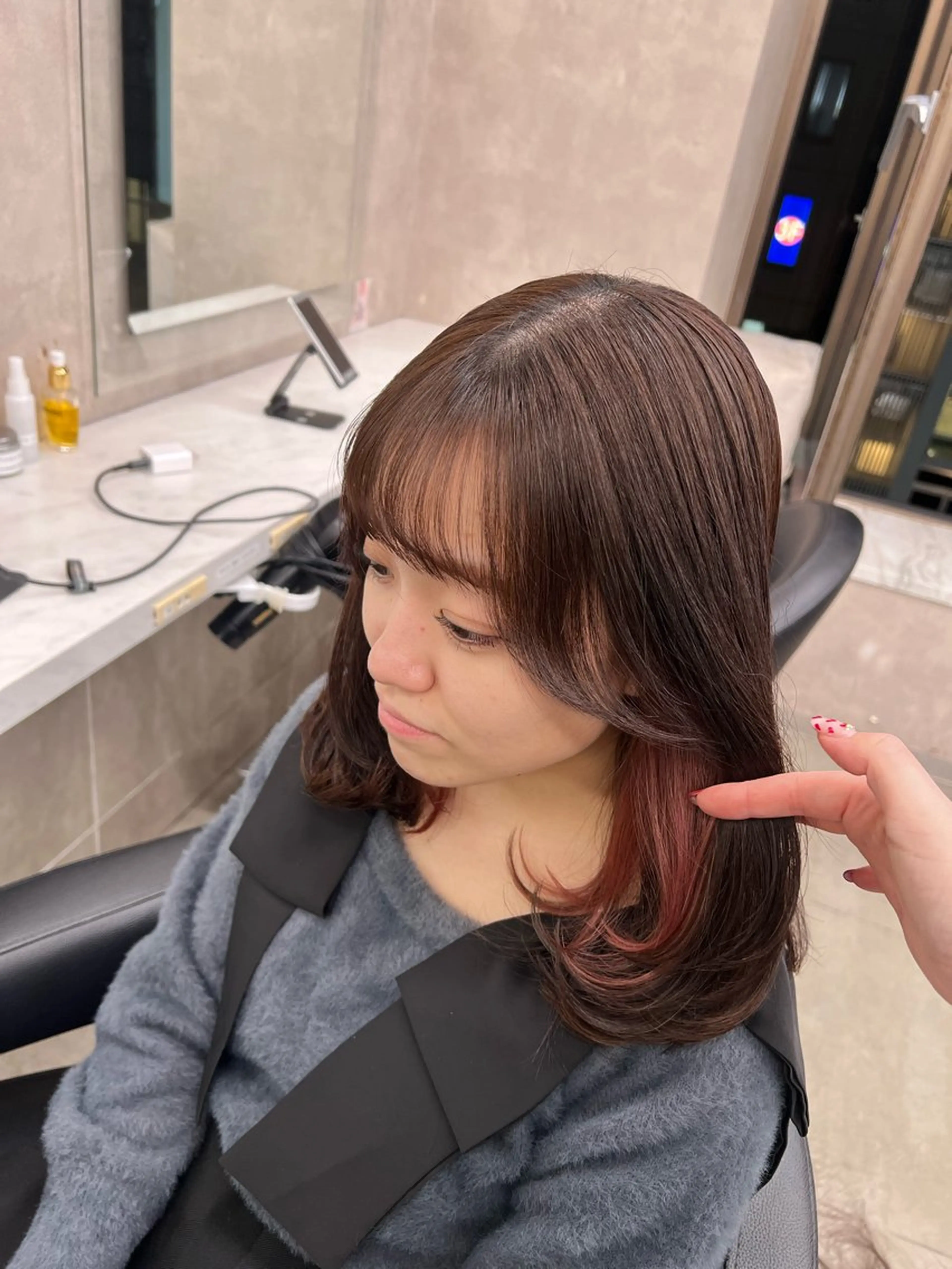 ミディアム カラー 💖札幌カラー 指名No.1💖玲奈のヘアスタイル