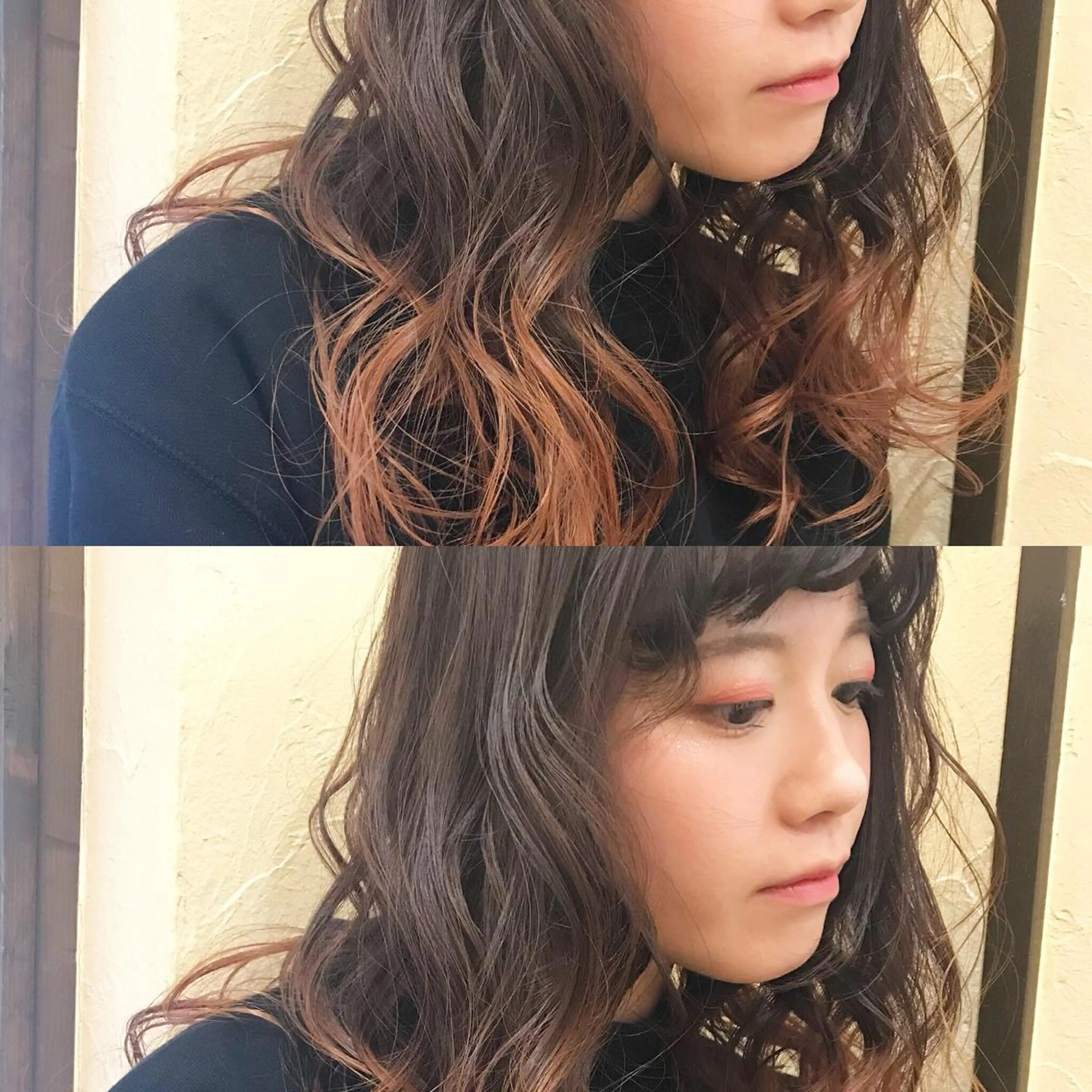 ロング カラー パーマ 鎌田 祥江のヘアスタイル