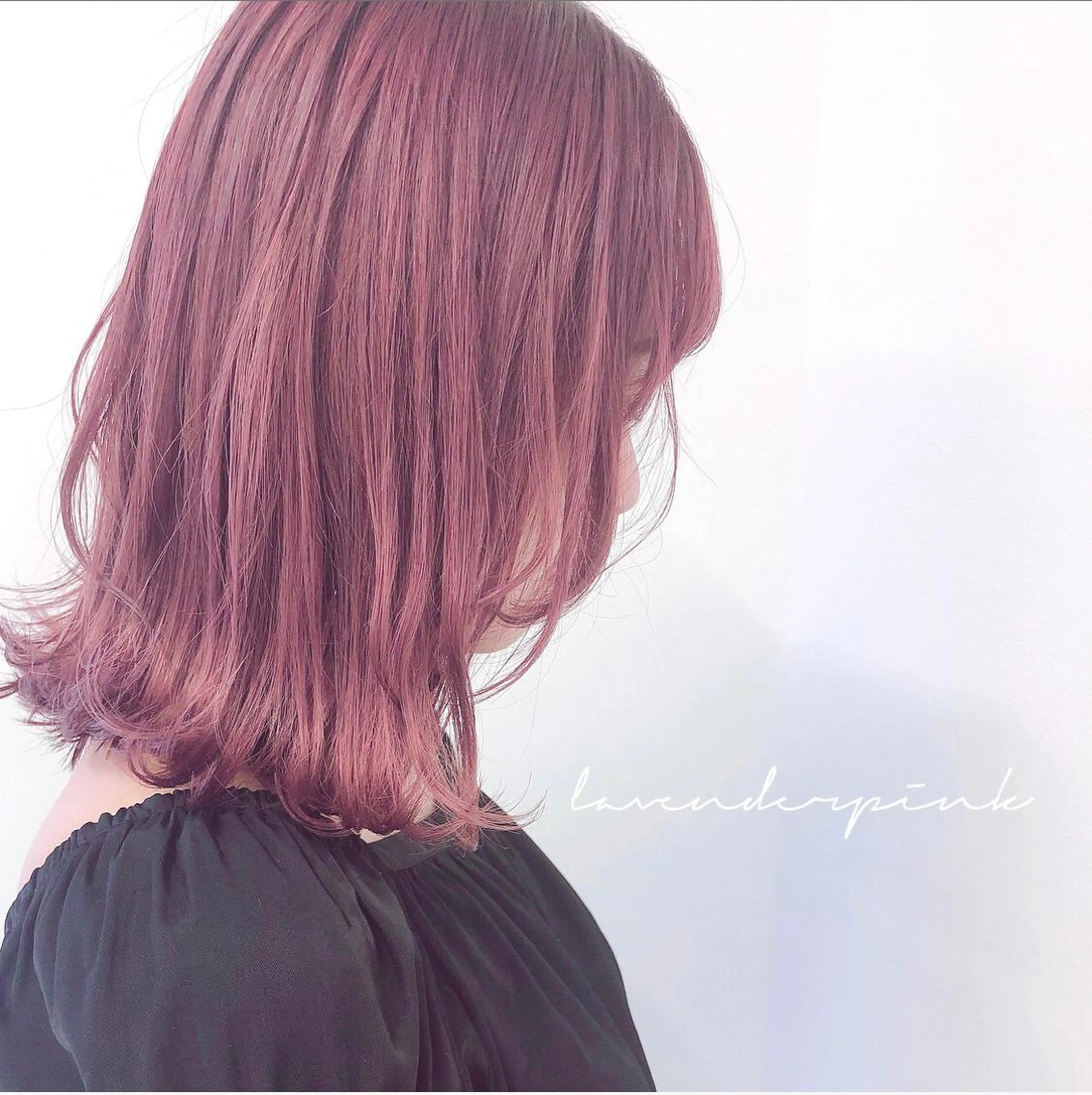 ミディアム カラー misaki🎀 まろみ透け感カラーのヘアスタイル