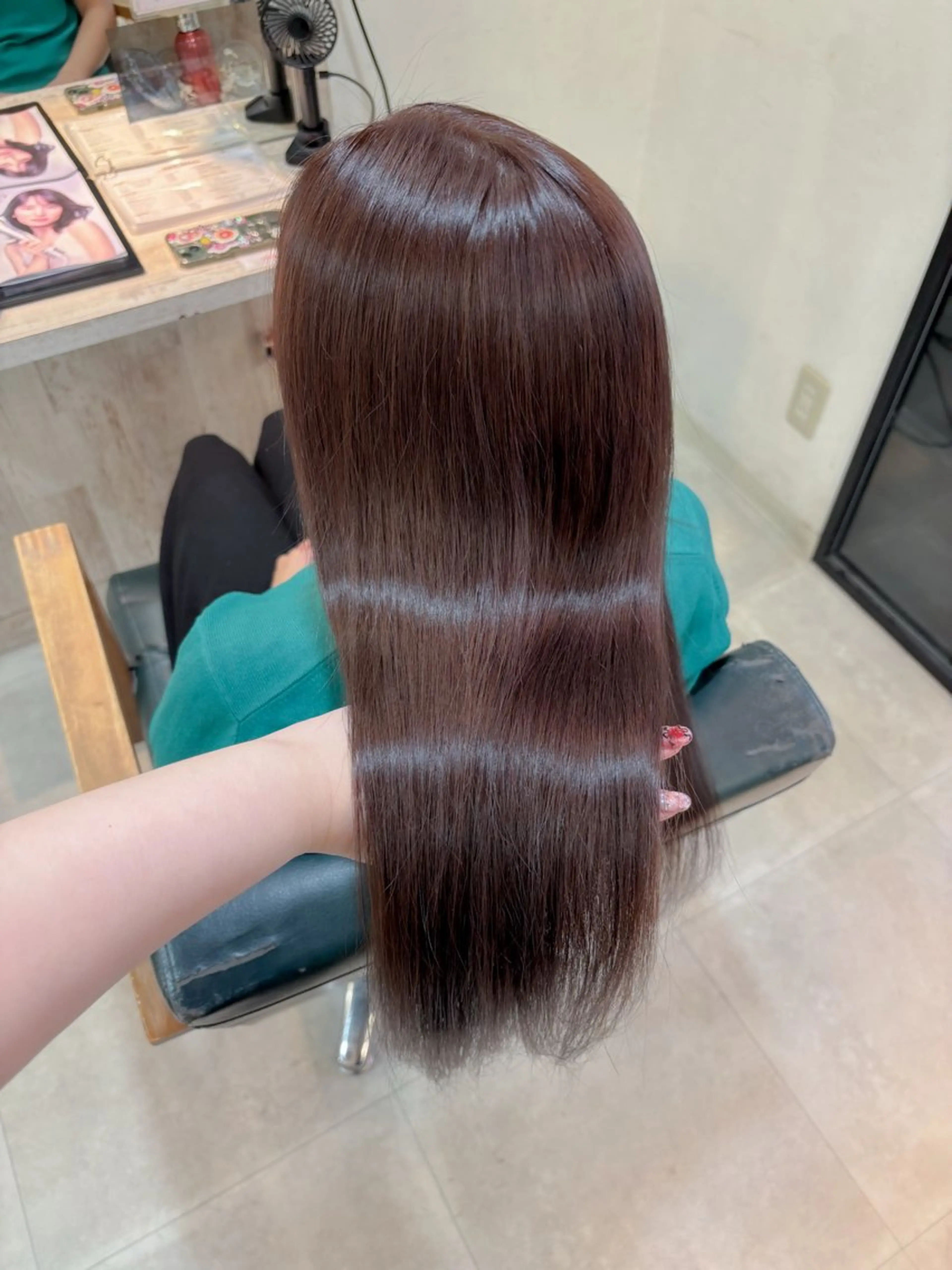 ロング カラー 縮毛矯正 トリートメント ✨️暖色/艶髪カラー 🍒haru🍒✨️のヘアスタイル