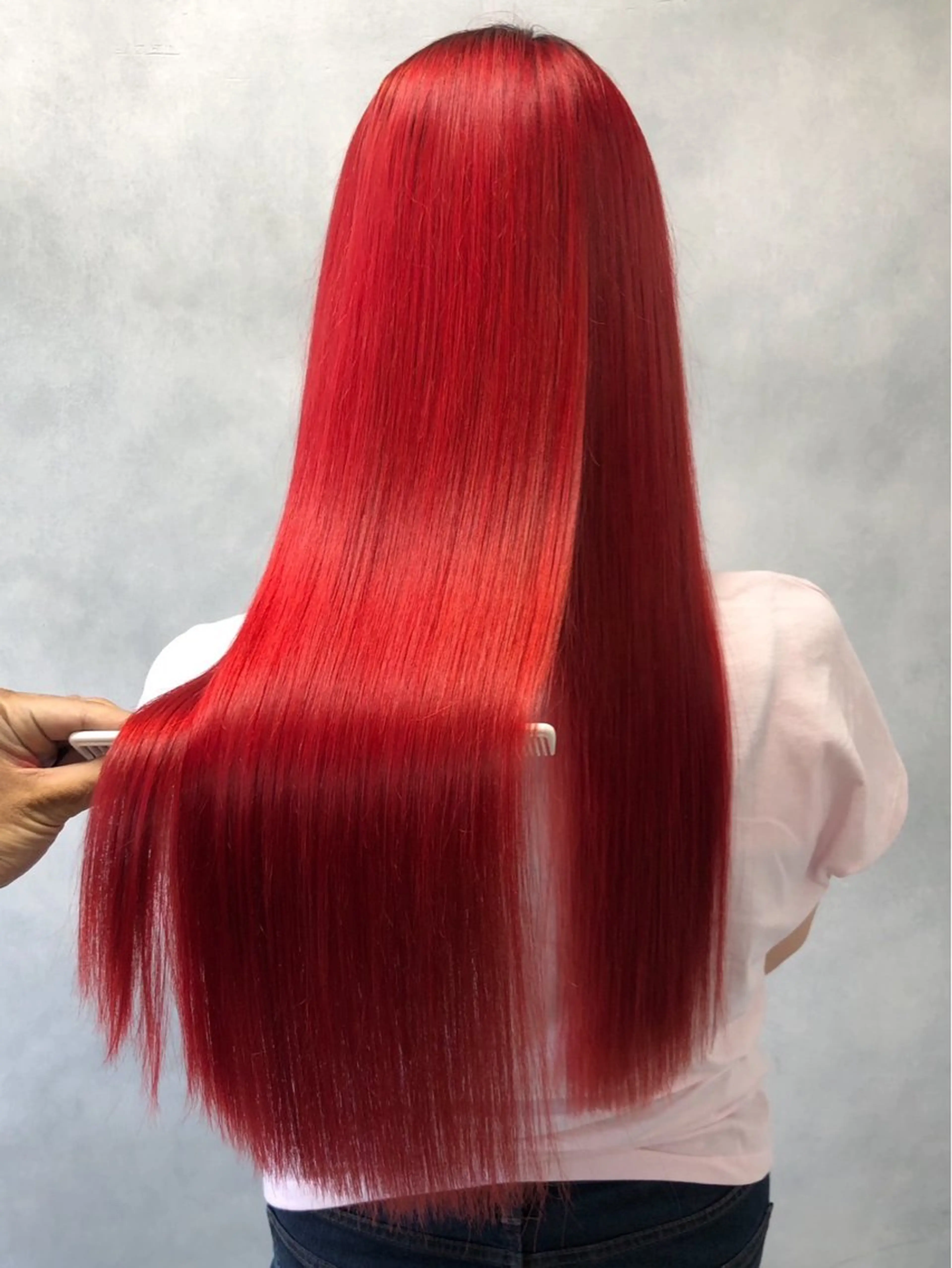 《🩷原色系派手髪クーポン❤️》トリプルカラー業界最高濃度ブリーチ+塩基性カラー+トリートメント🫧の写真