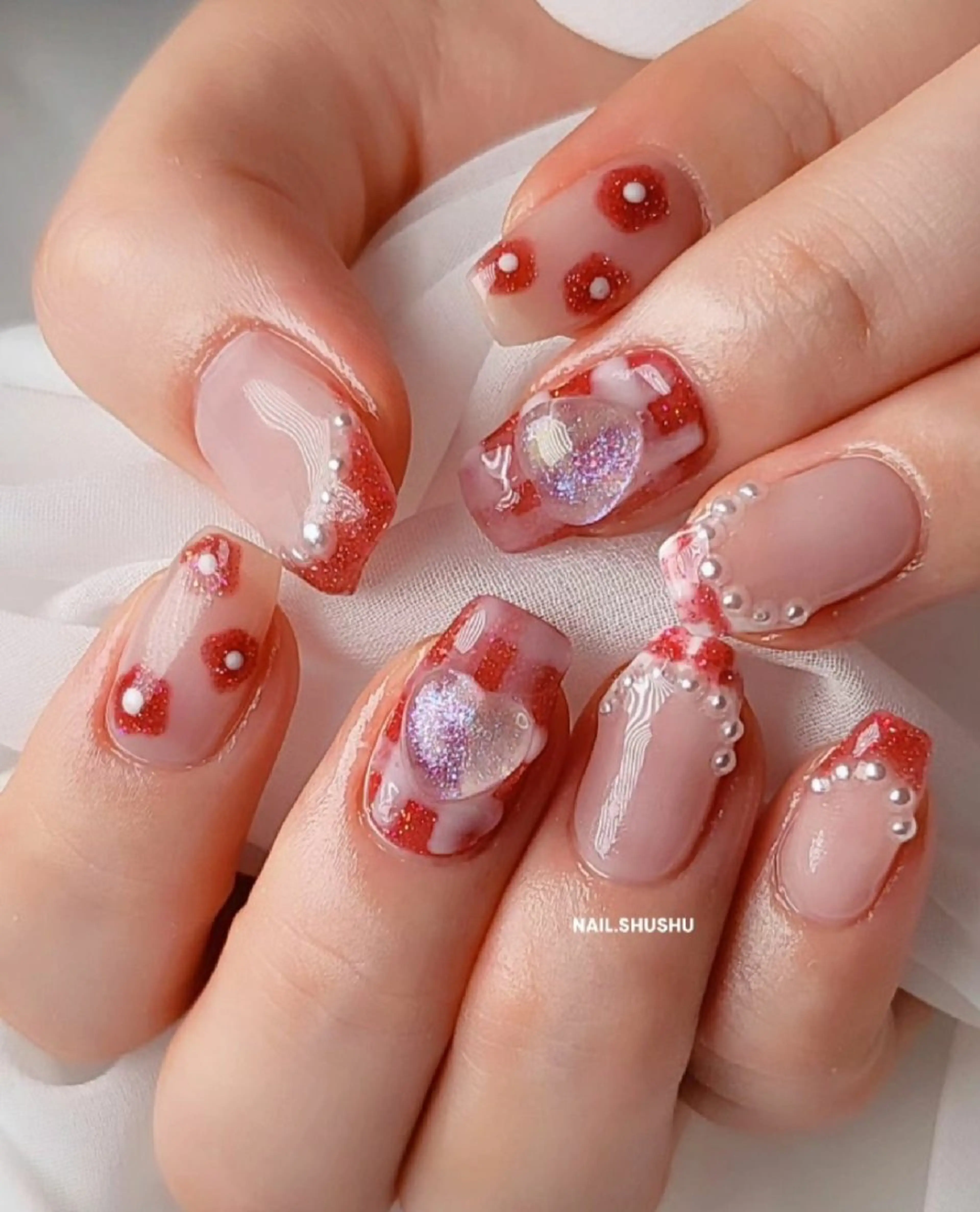ネイル 持ち込み ニュアンスネイル ワンカラーネイル シンプルネイル 夏ネイル 3dパーツ/流行り 👧shushu❤️のネイルデザイン