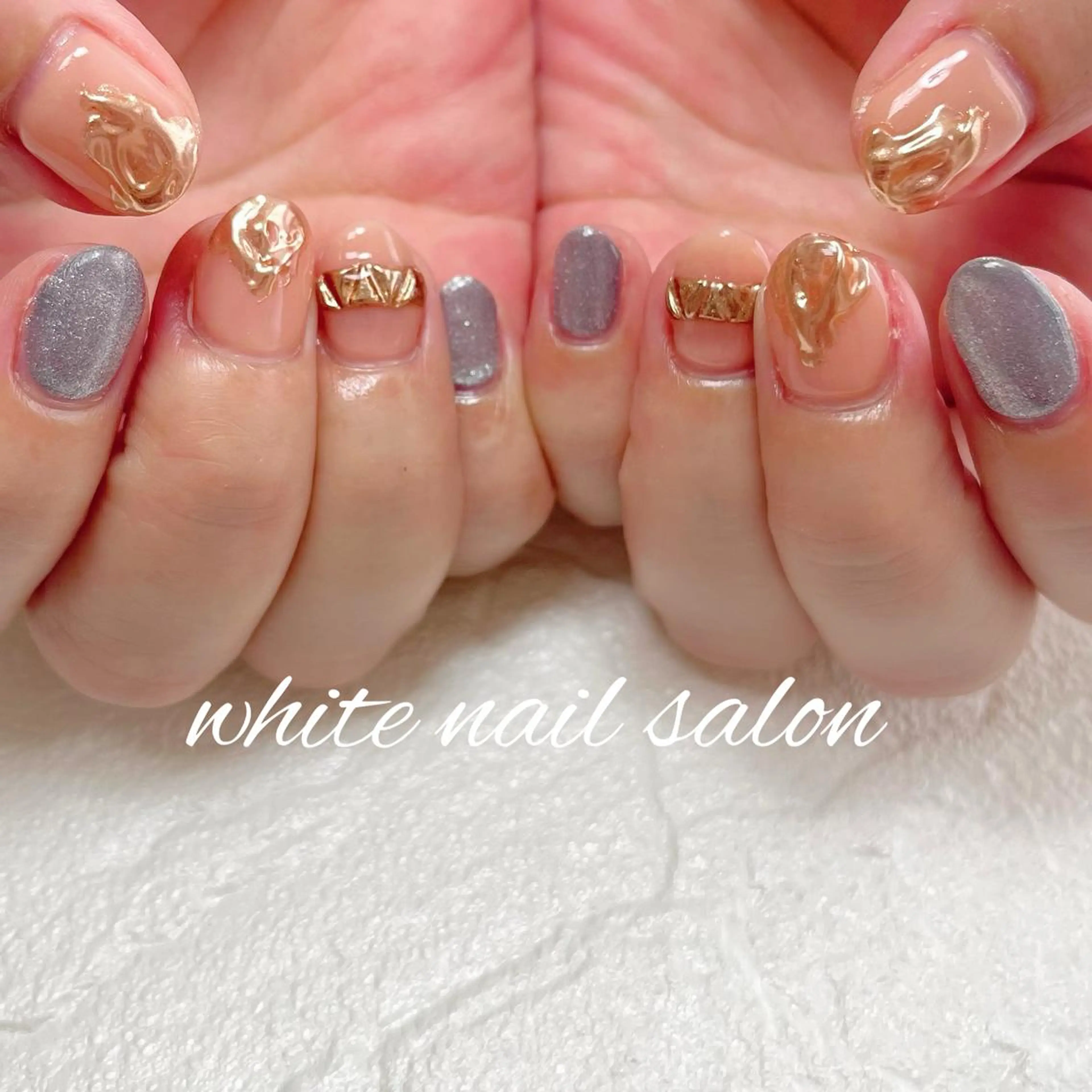 ネイル フットネイル ジェルネイル ハードジェル ラメ(グリッター) 持ち込み ハンドネイル white nail salonのネイルデザイン