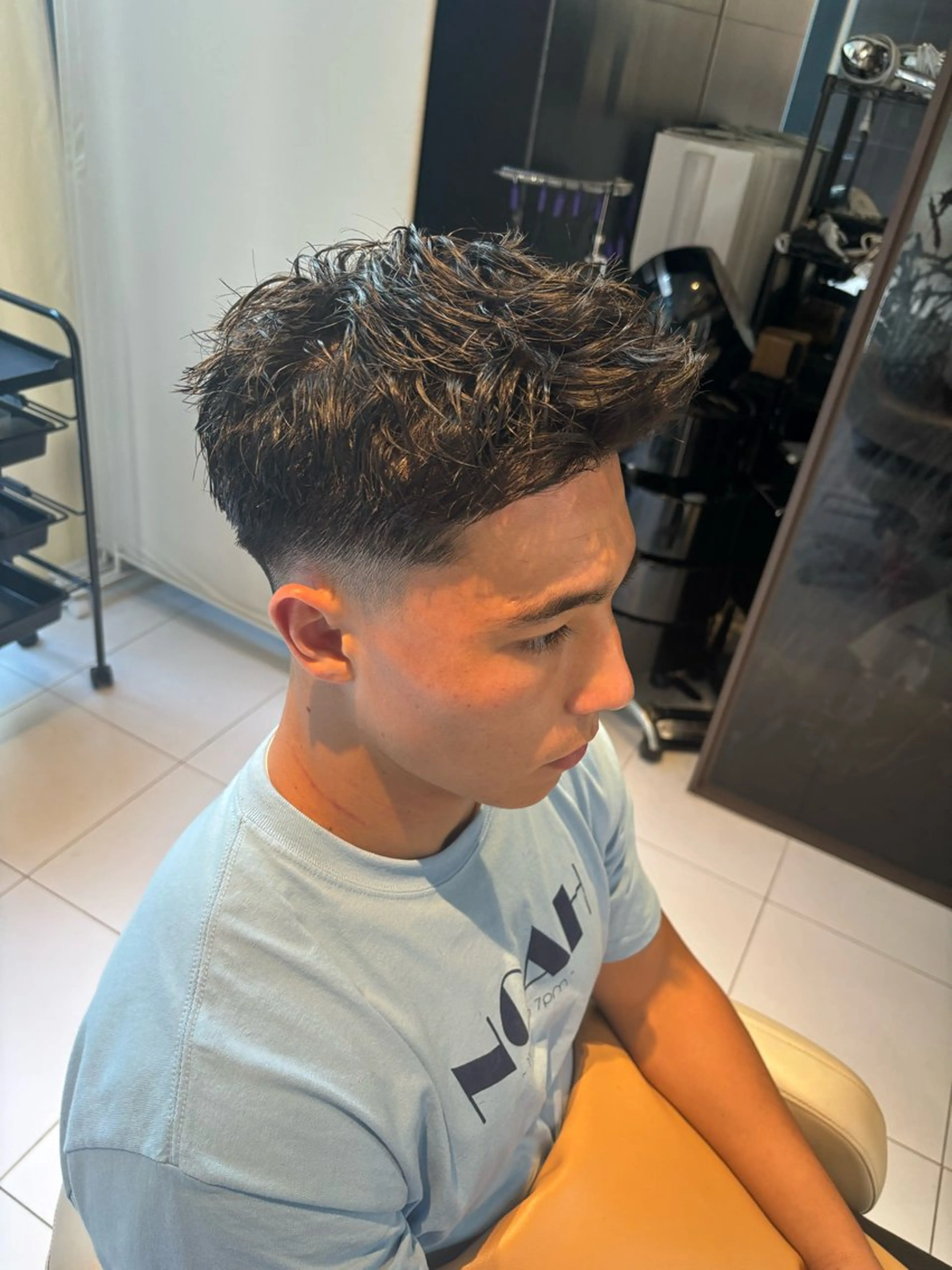 ショート パーマ メンズ 野田 聖輝のヘアスタイル