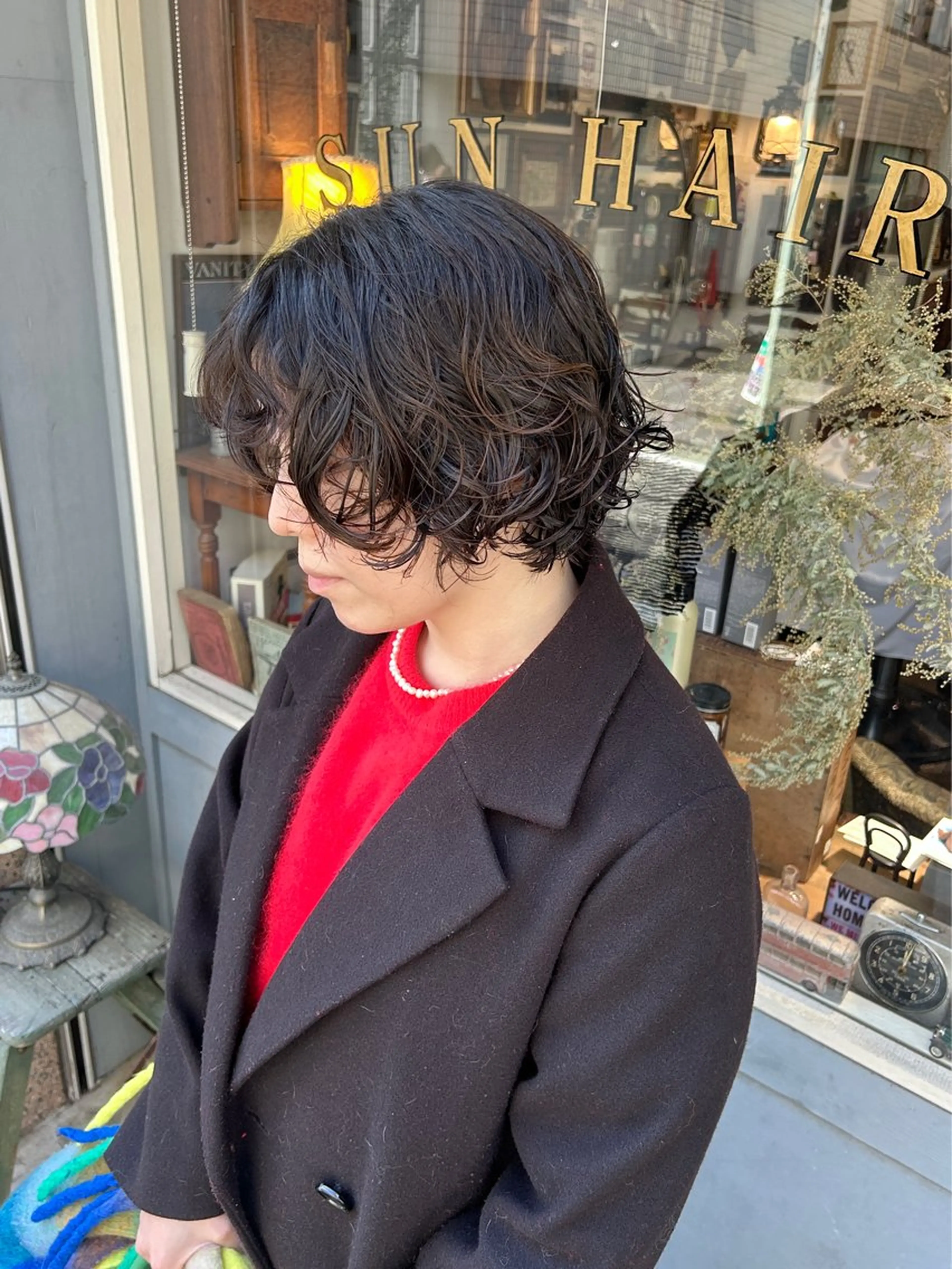 ショート パーマ ショートヘア カット パーマ トリートメント 清水千優/パーマ/透 明感カラー/メンズのヘアスタイル