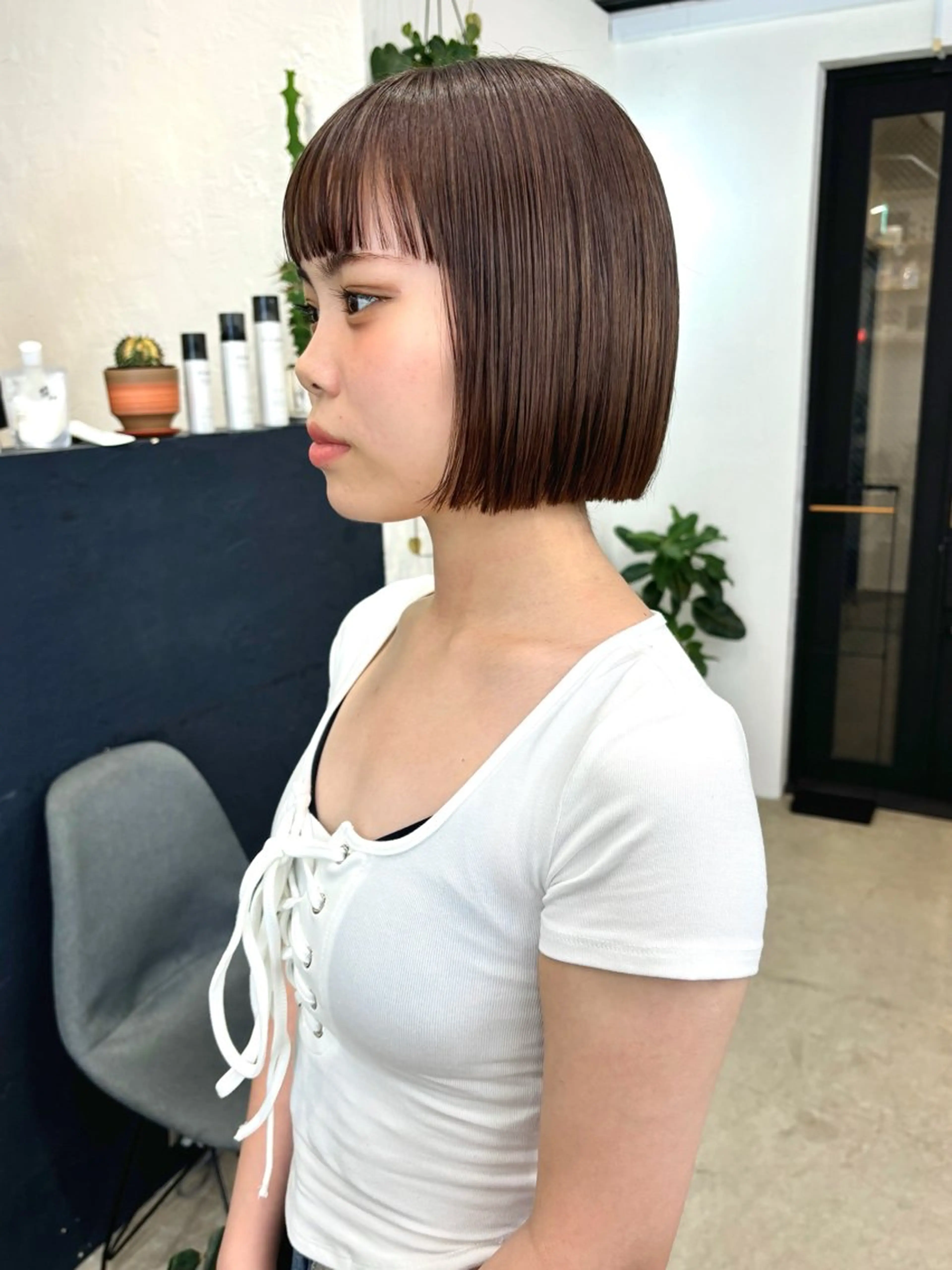 ショート ボブ 暖色カラー/天神/ ヘイマサクラのヘアスタイル