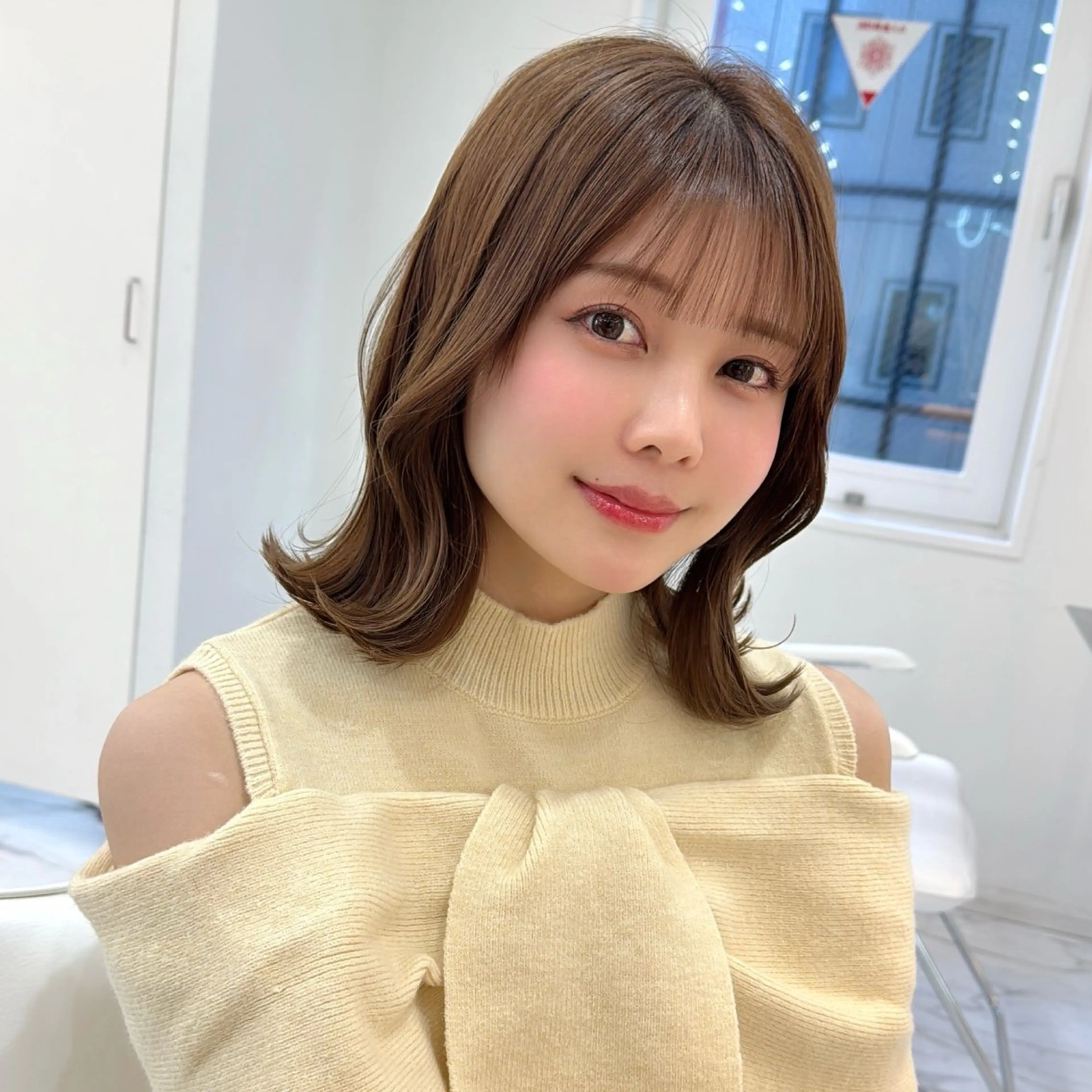 ミディアム カラー ボブ くびれヘア ボブ/レイヤー /植原健太のヘアスタイル