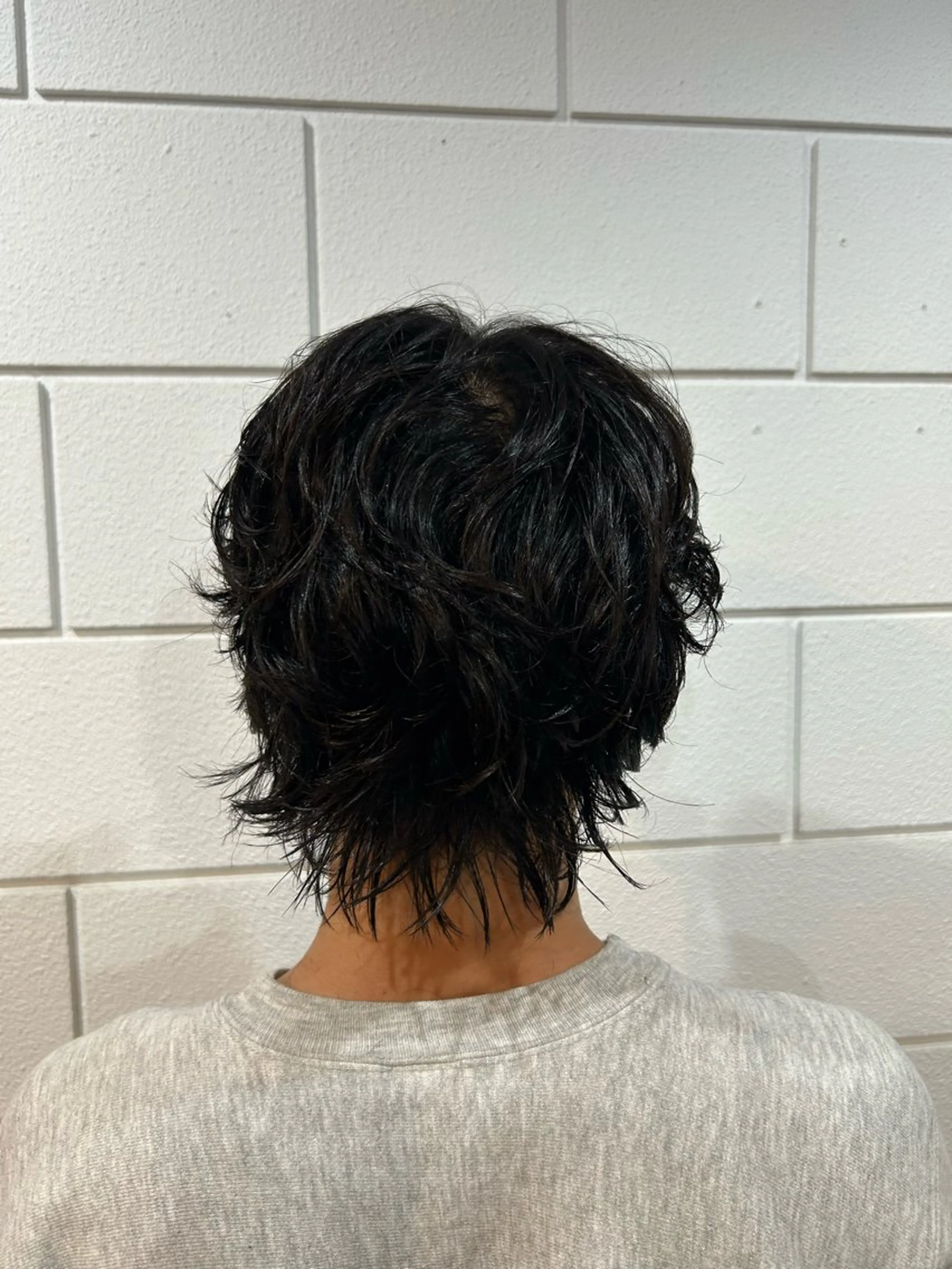 ミディアム パーマ メンズ 相澤 拳のヘアスタイル