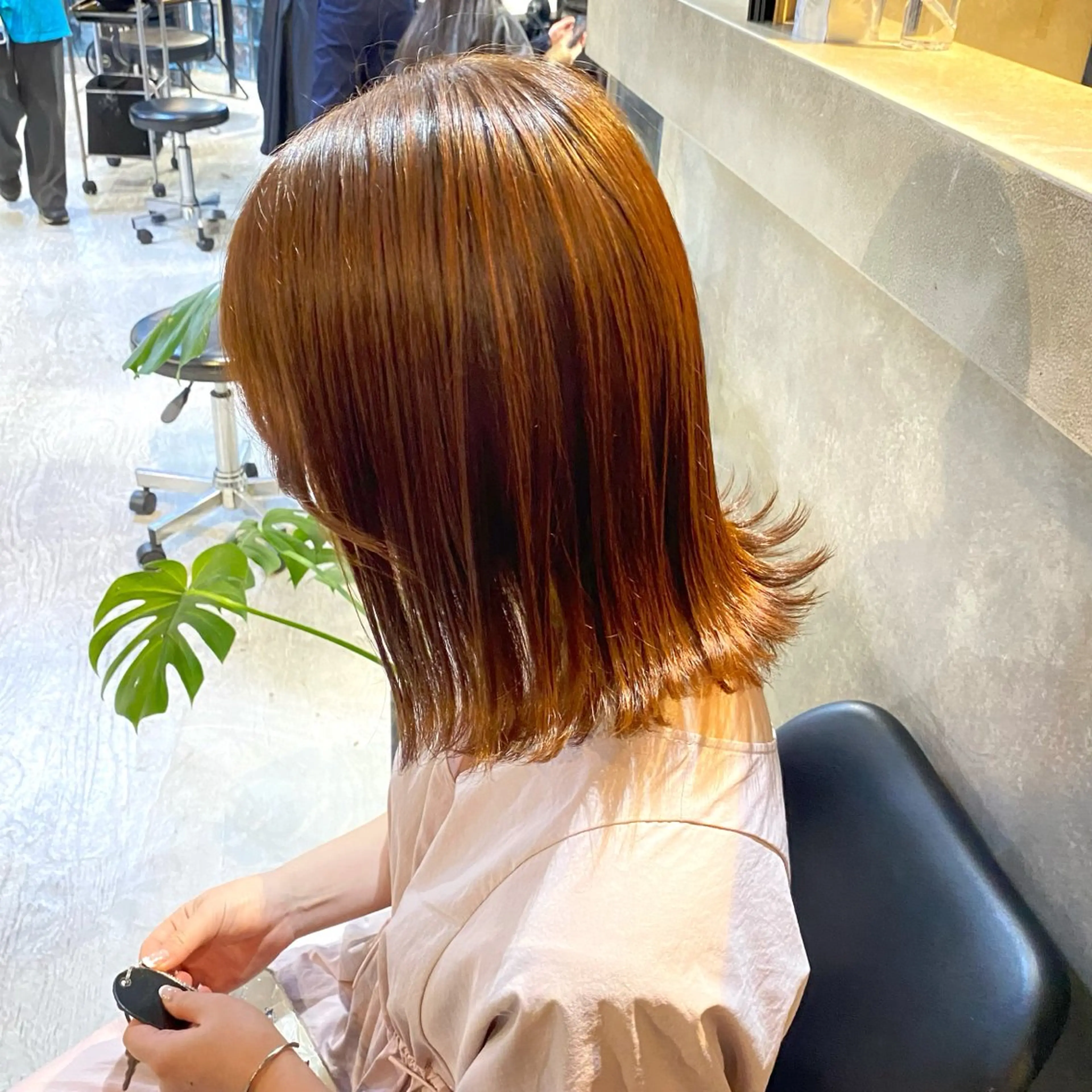 ミディアム オレンジブラウン 艶髪/髪質改善 モデル様募集中🍀のヘアスタイル