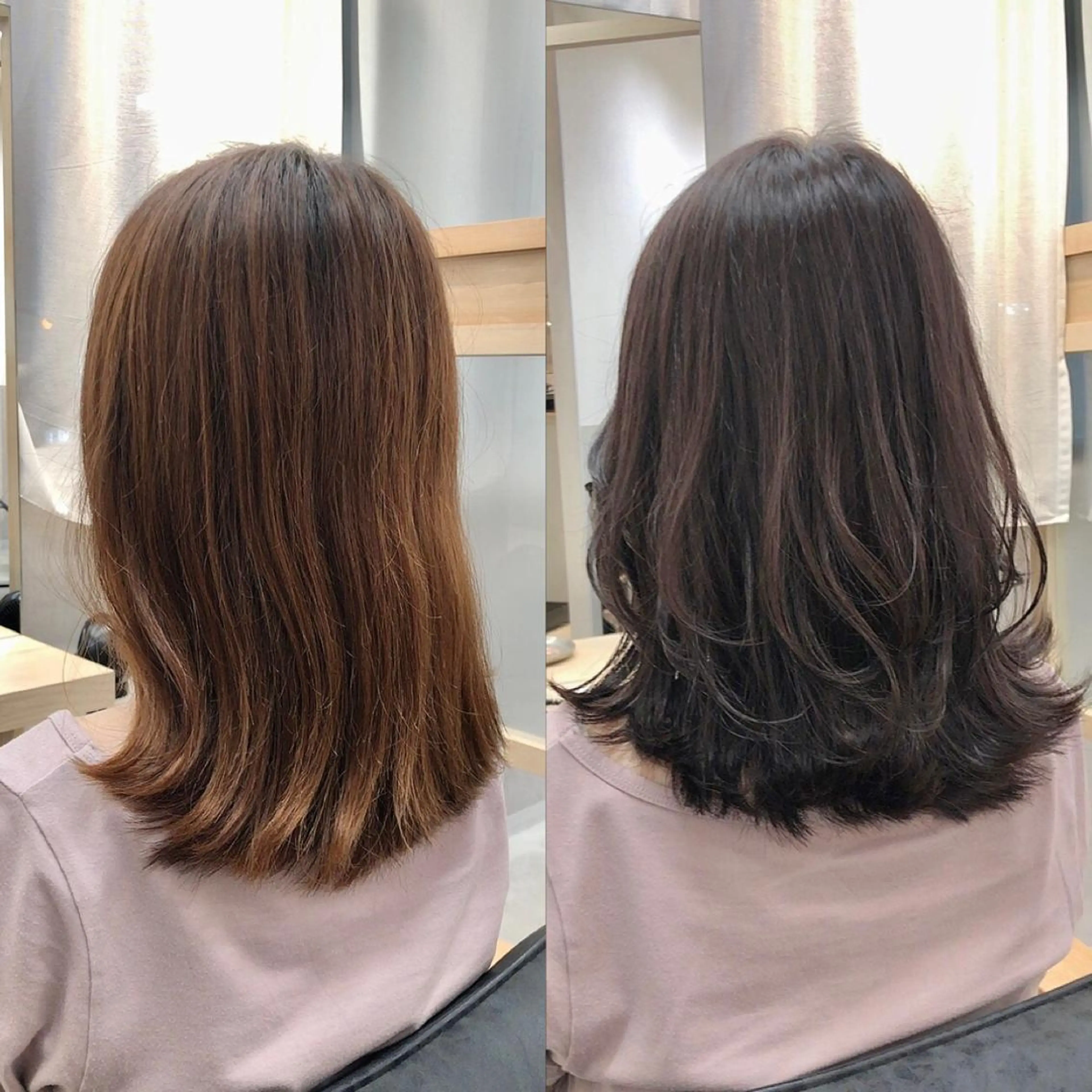 セミロング カラー カット ヘアカラー トリートメント 西野 美空🍊のヘアスタイル