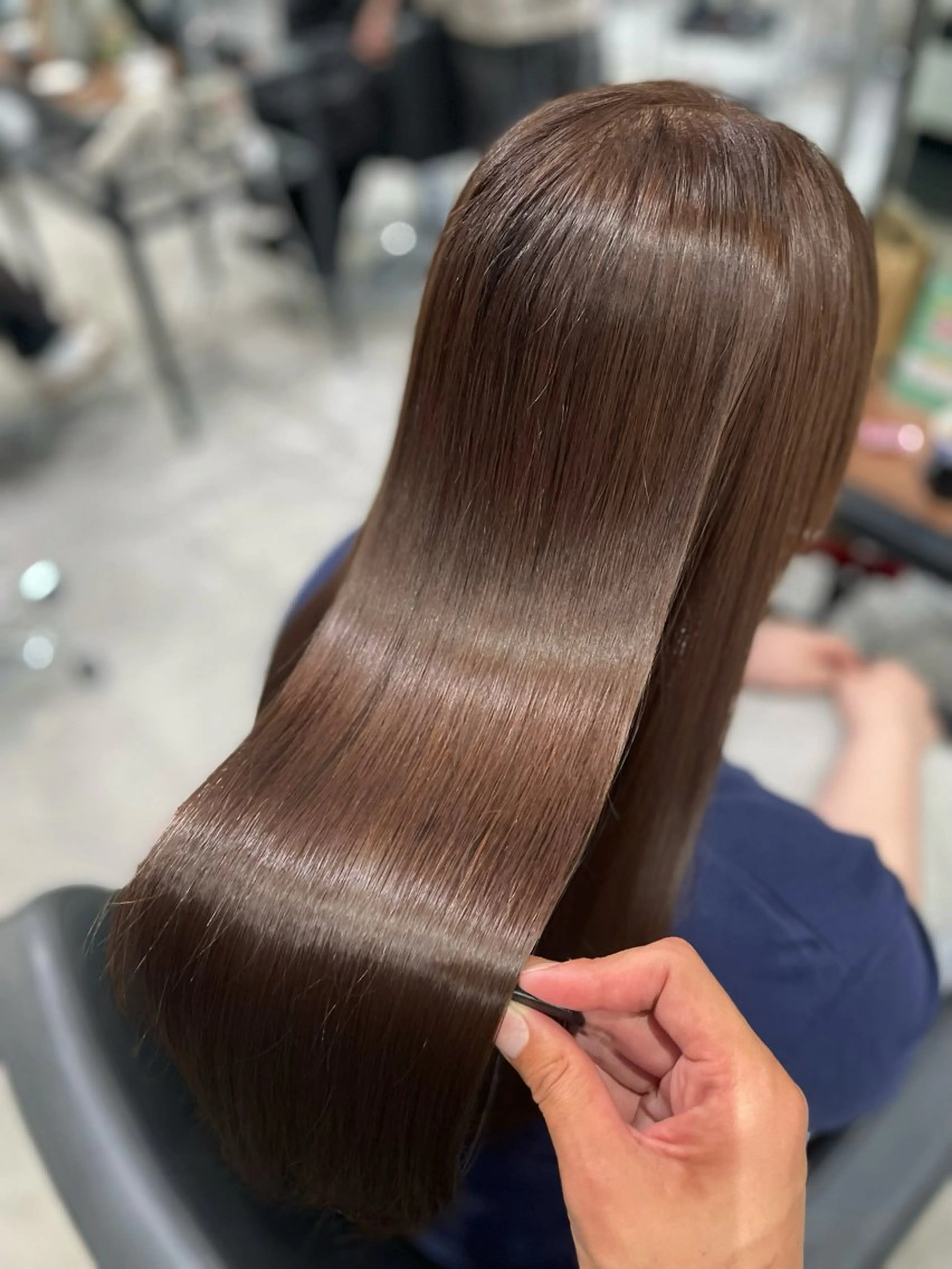 セミロング カット 縮毛矯正 トリートメント 杉野🫧美髪🫧 Zina博多店長のヘアスタイル