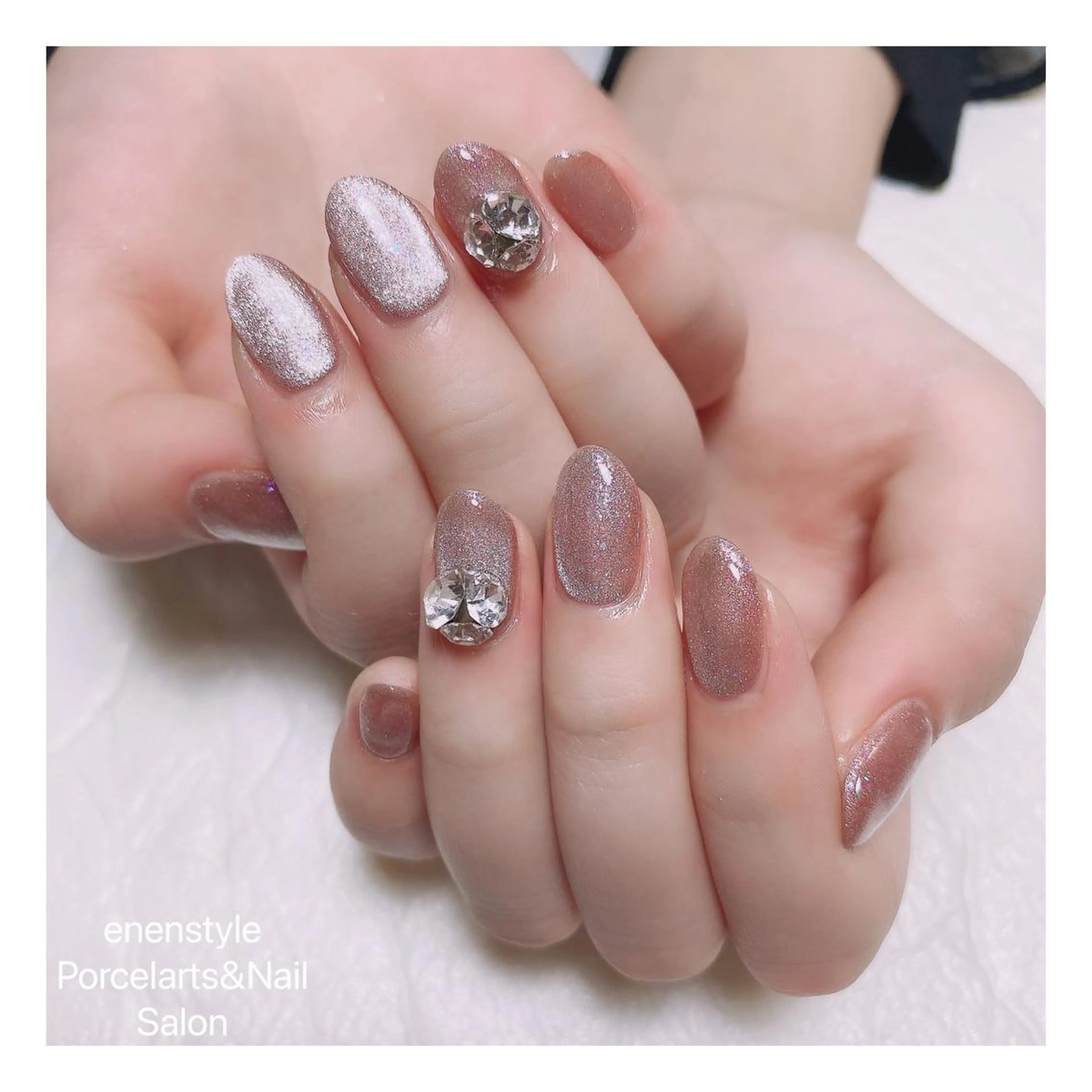 ミディアム ネイル ハンドネイル 👑enen style👑のネイルデザイン