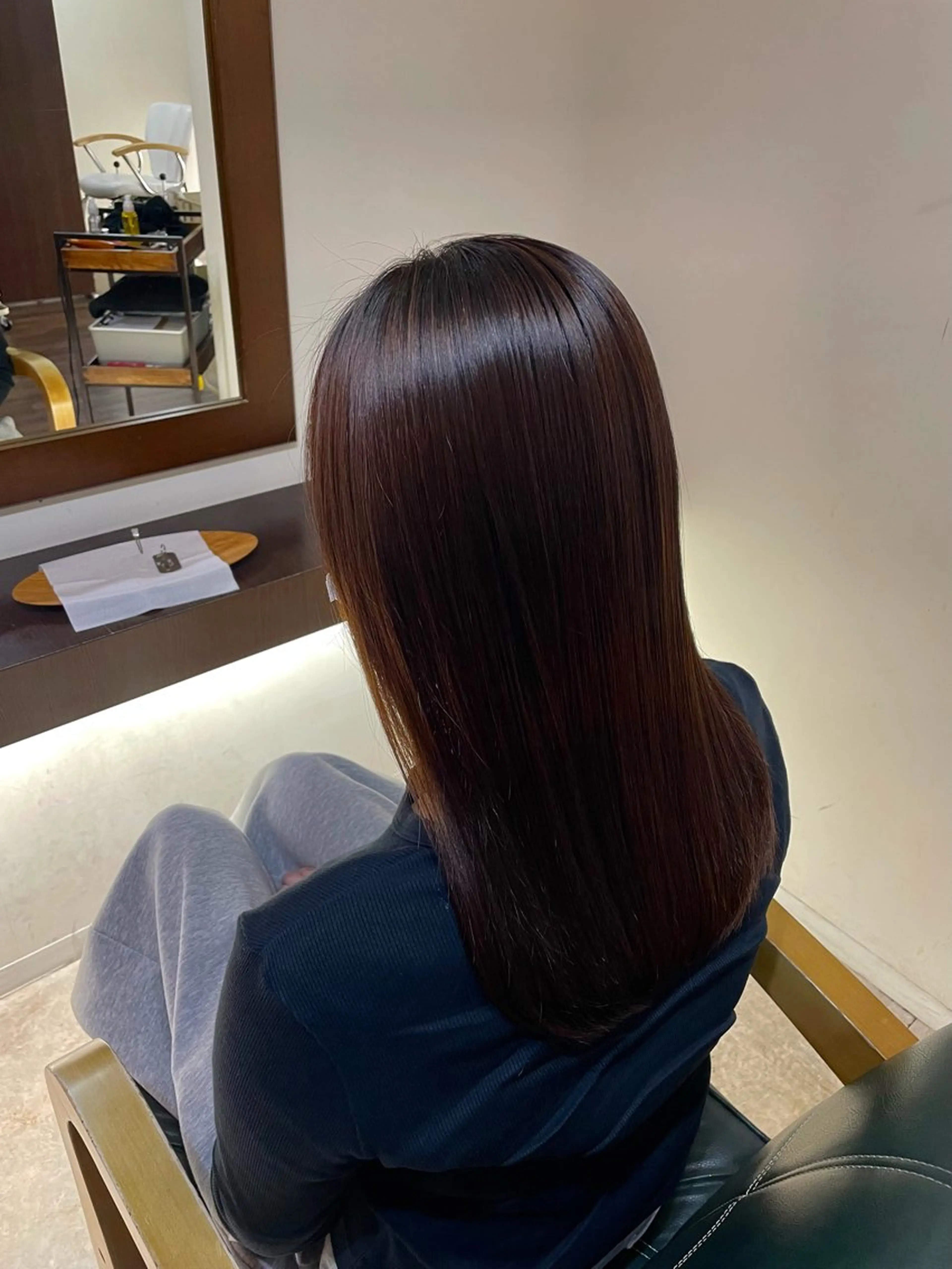 ロング 縮毛矯正 結衣 髪質改善モデル募集中のヘアスタイル