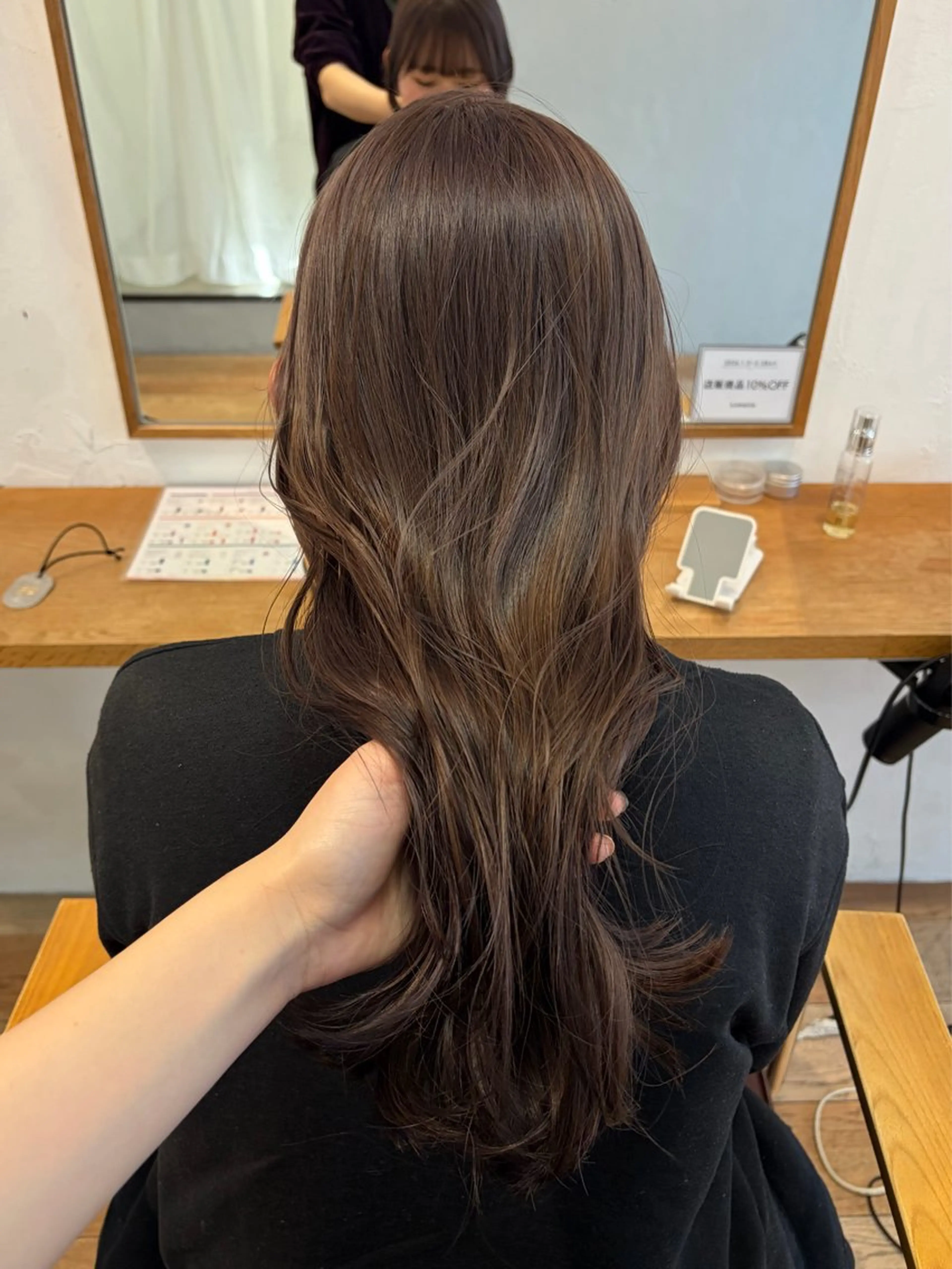 セミロング カラー じゅわっと暖色カラー 🍊Moemiのヘアスタイル