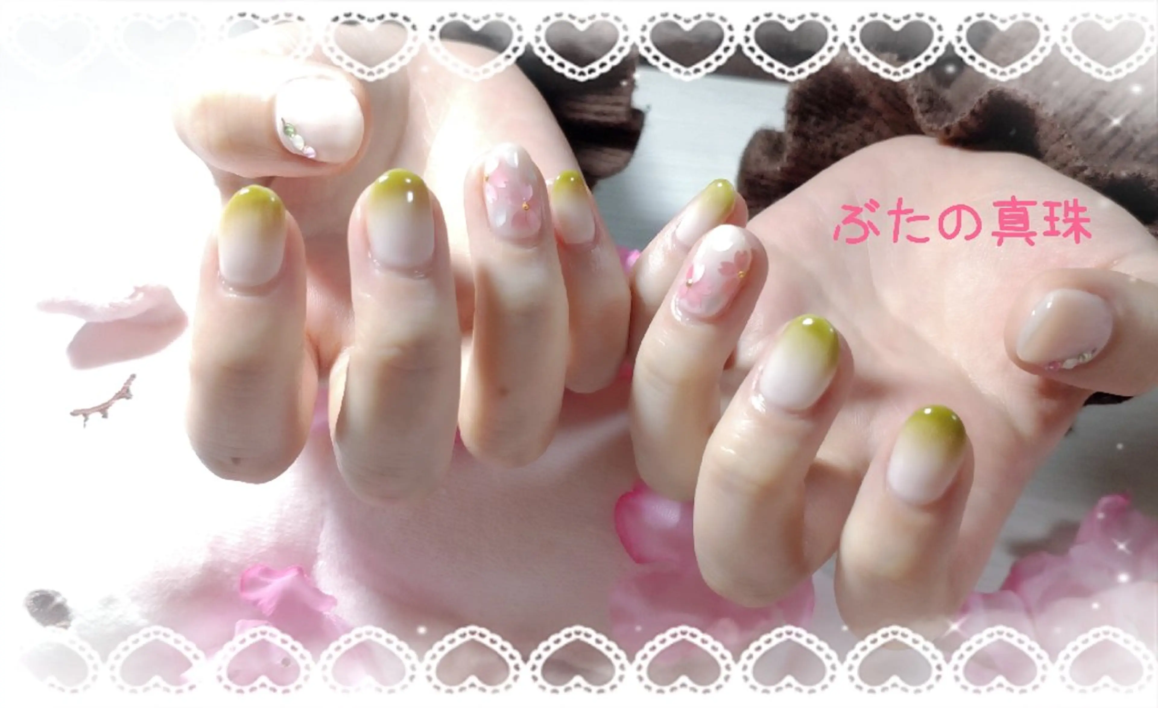 ネイル 桜ネイル ハンドネイル 林 珠里のネイルデザイン