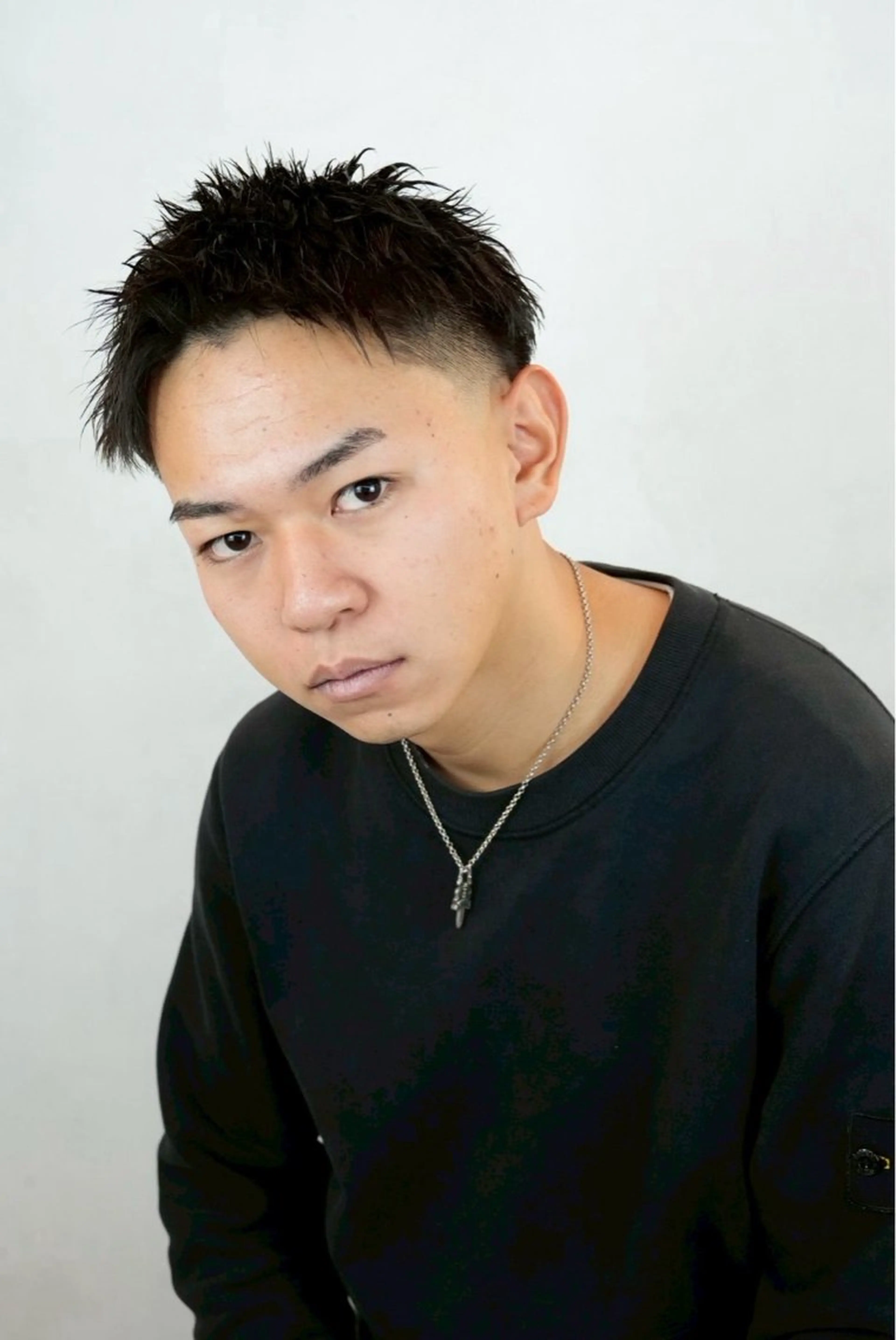 ショート パーマ メンズ フェードカット/メン ズパーマ/森巧真のヘアスタイル