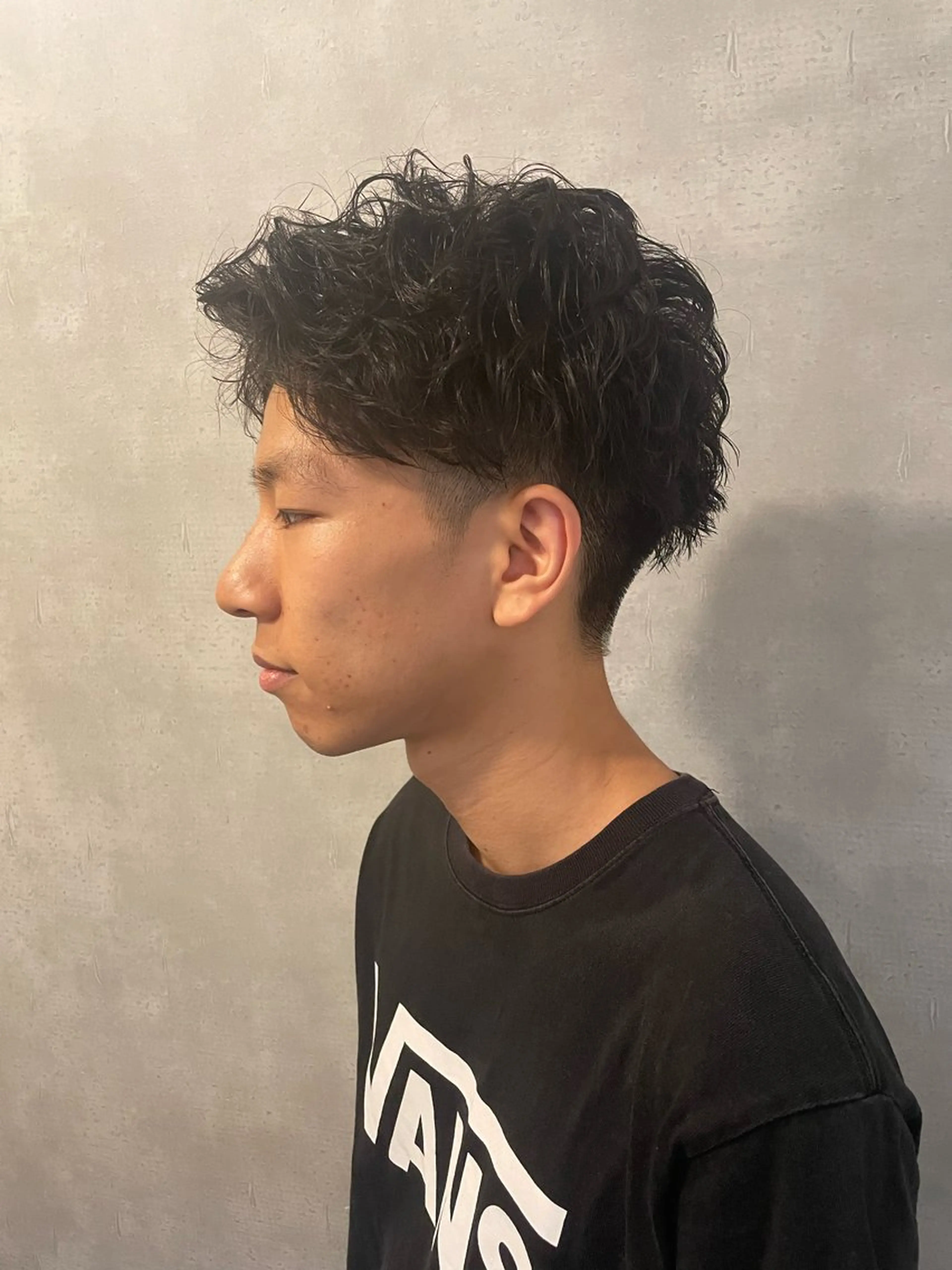 パーマ メンズ センターパート マッシュ メンズパーマ メンズツイストパーマ ツイストスパイラルパーマ カット パーマ ヘアセット 心斎橋/メンズ /ルレイル/地形真希のヘアスタイル