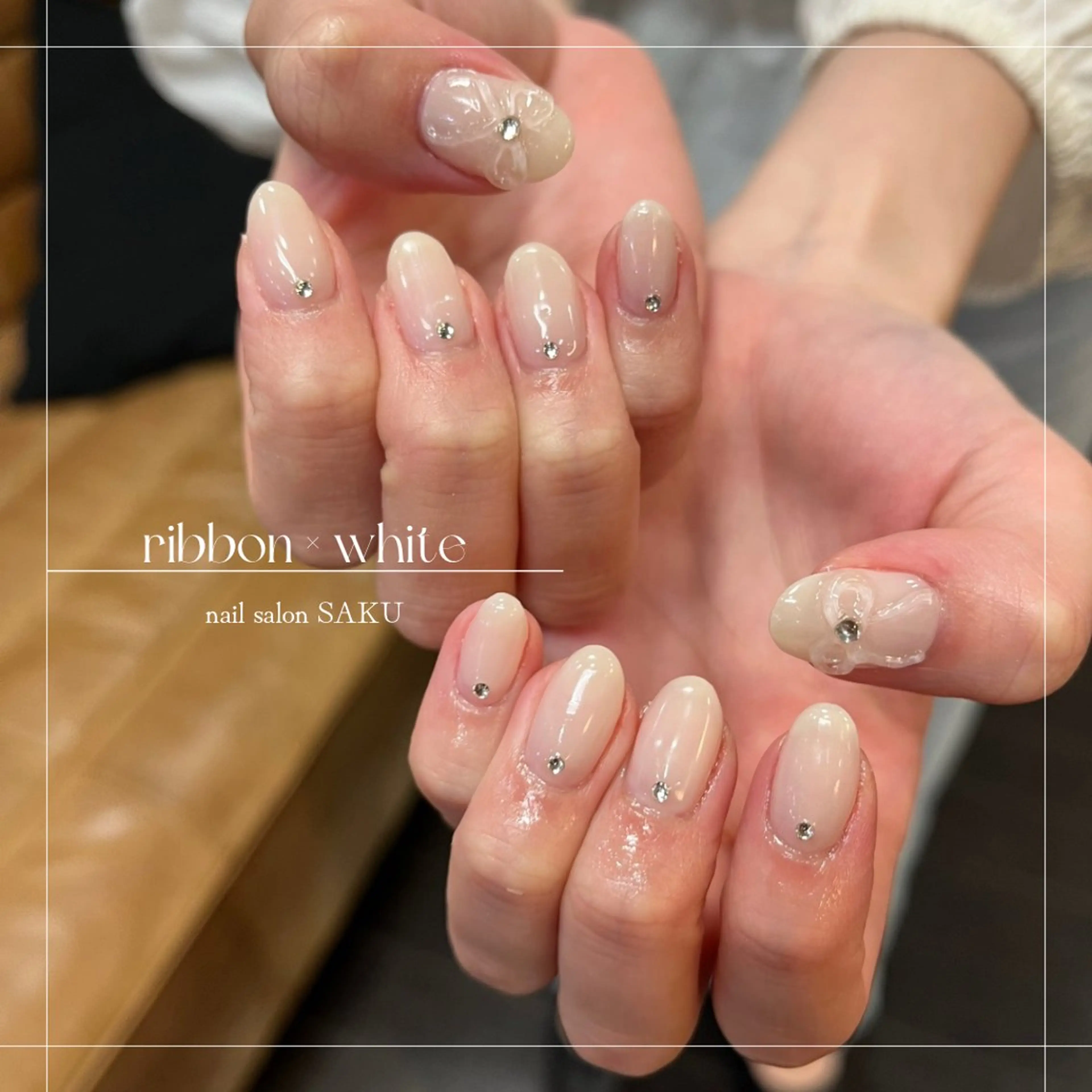 ネイル ニュアンスネイル シンプルネイル ハンドネイル SAKU nail 作島茜のネイルデザイン
