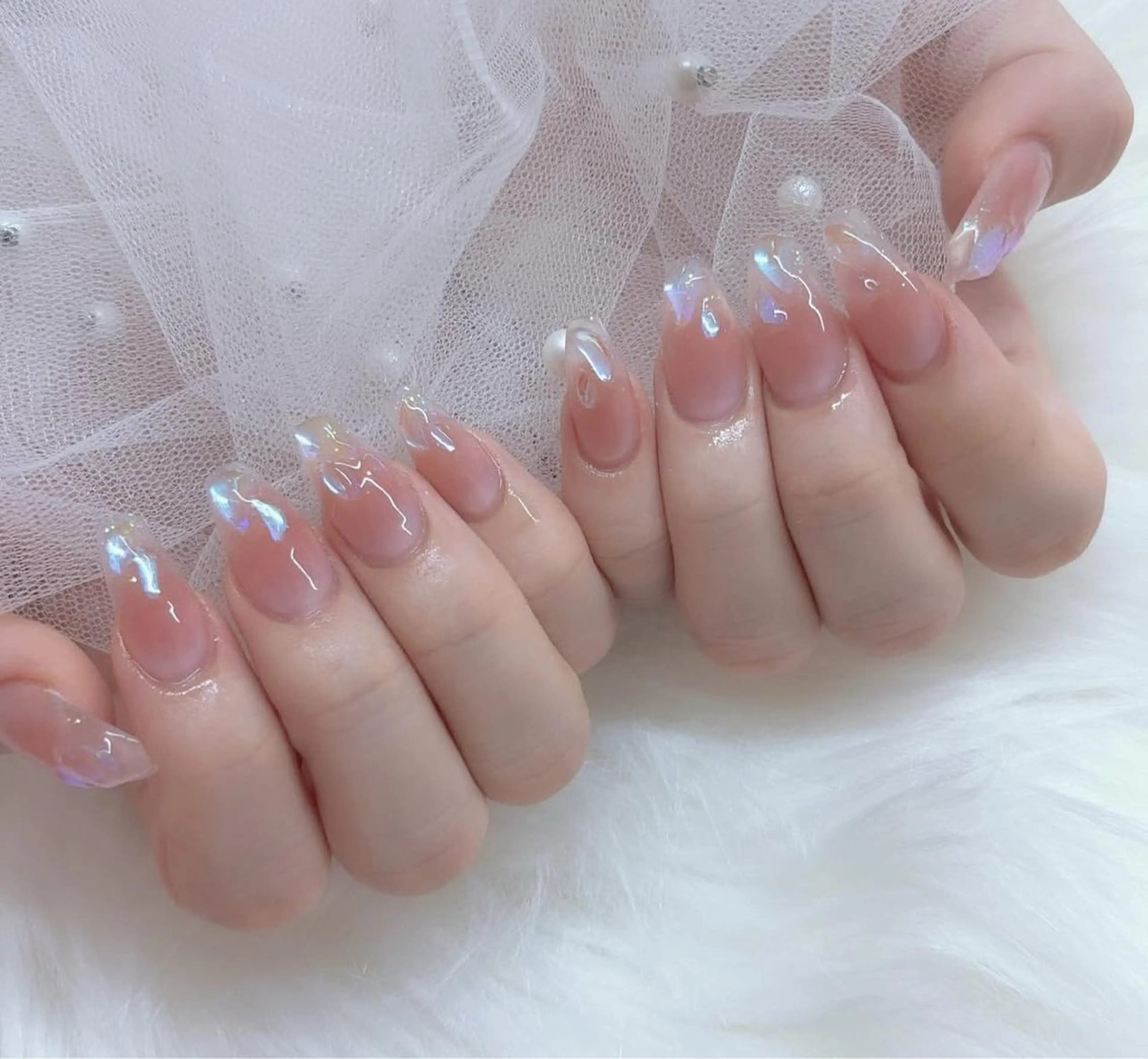 ネイル アートネイル グラデーション キラキラネイル ニュアンスネイル オフィスネイル ハンドネイル Amee Nail Salonのネイルデザイン