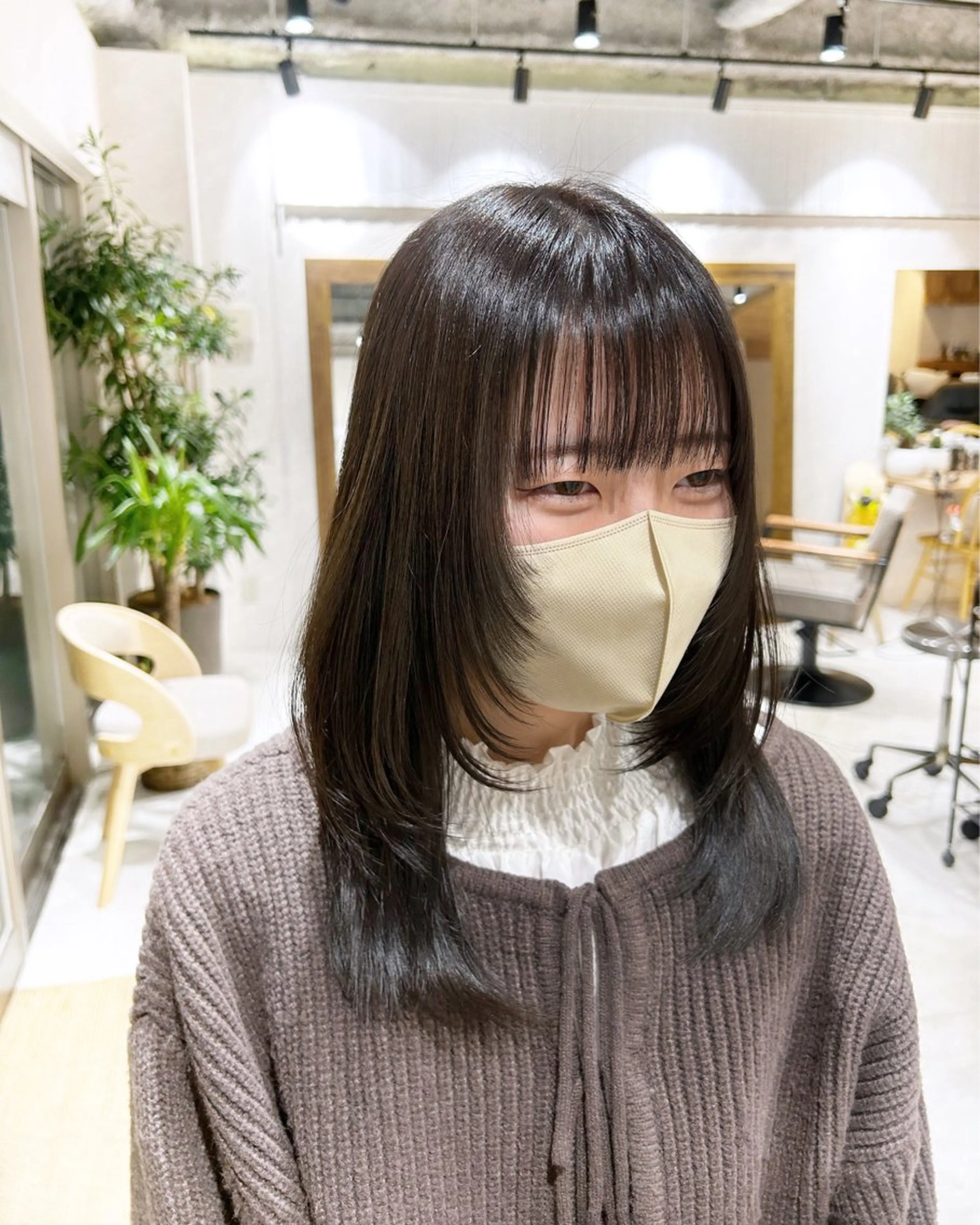 ミディアム カラー カット ヘアカラー トリートメント ヘアセット 🌷横浜/レイヤー /艶カラー🌷のヘアスタイル