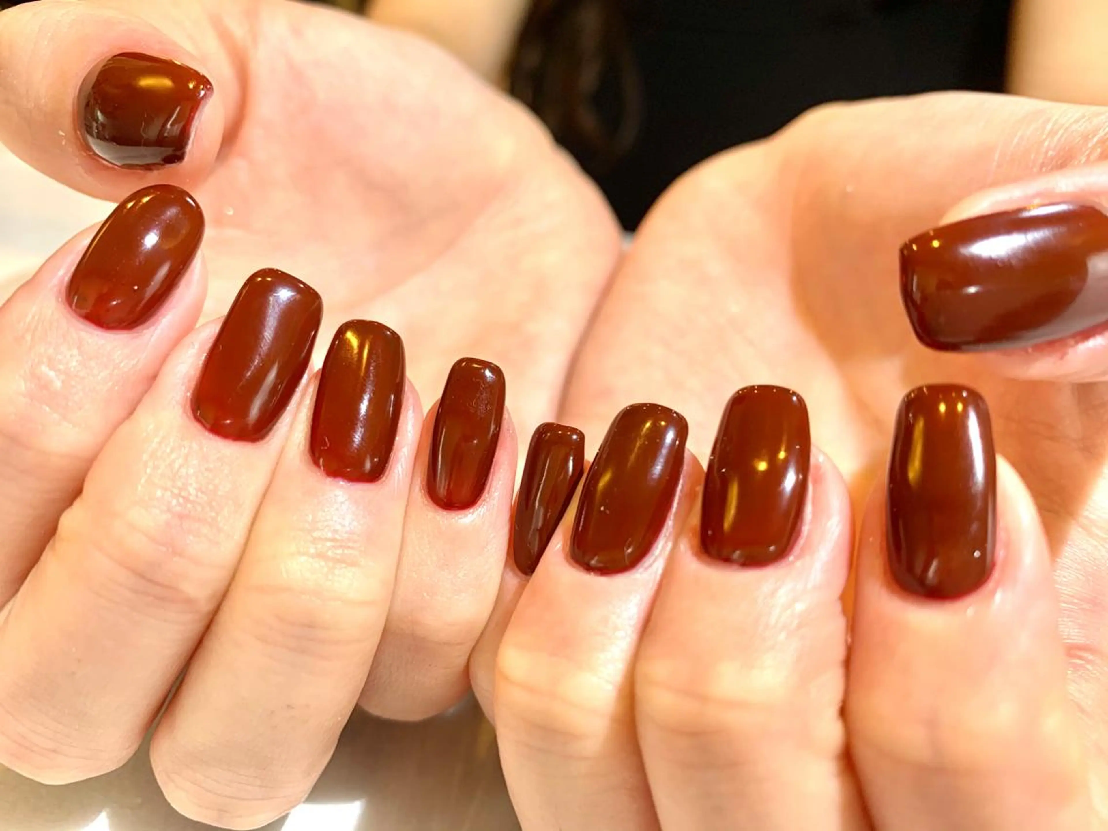 ネイル ワンカラーネイル 水戸 彩夏のネイルデザイン