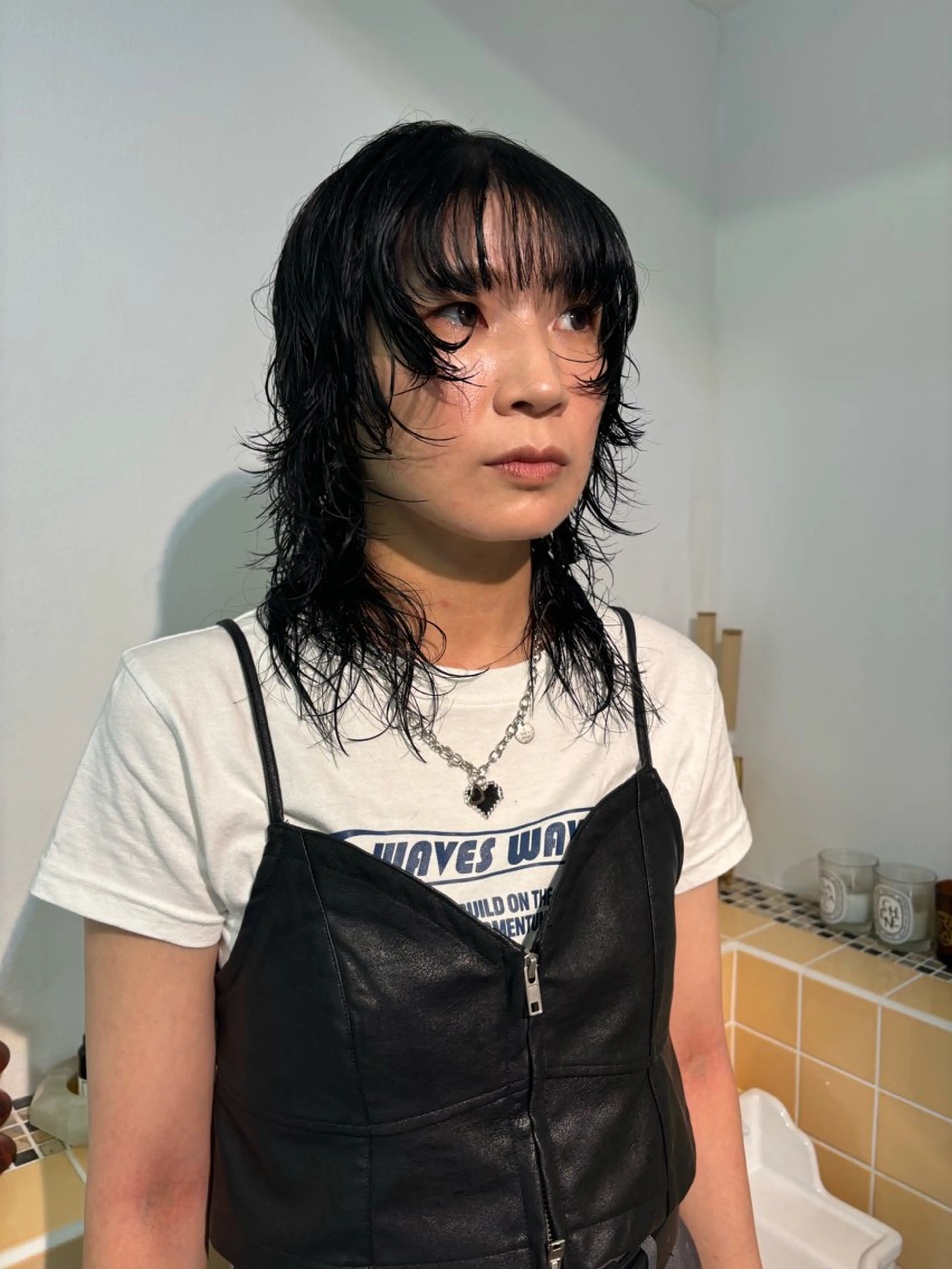 ミディアム パーマ カット パーマ sakura🌸 レイヤー/韓国ヘアのヘアスタイル