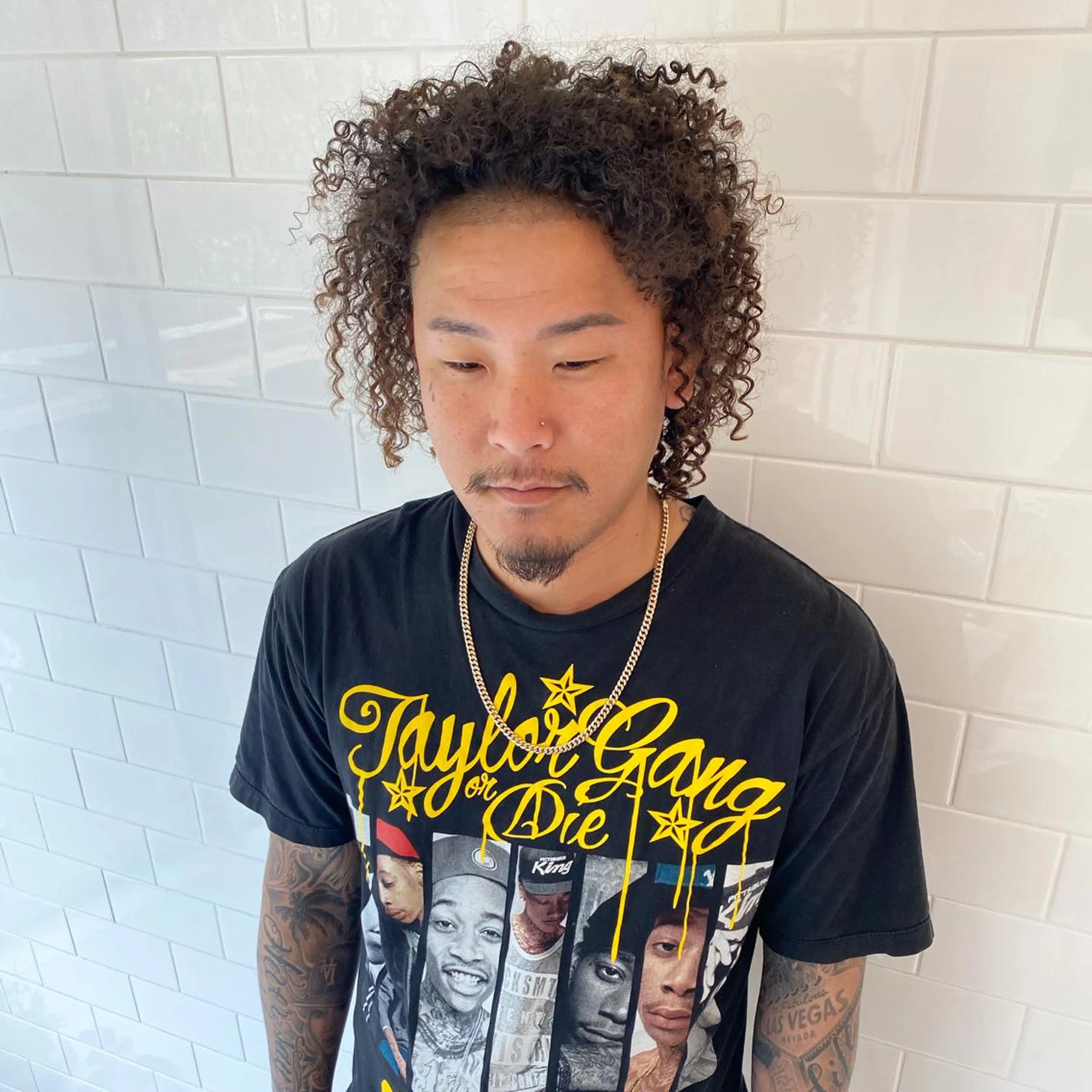 ミディアム カラー パーマ ヘアアレンジ ネイル マツエク・マツパ 中元 淳のヘアスタイル