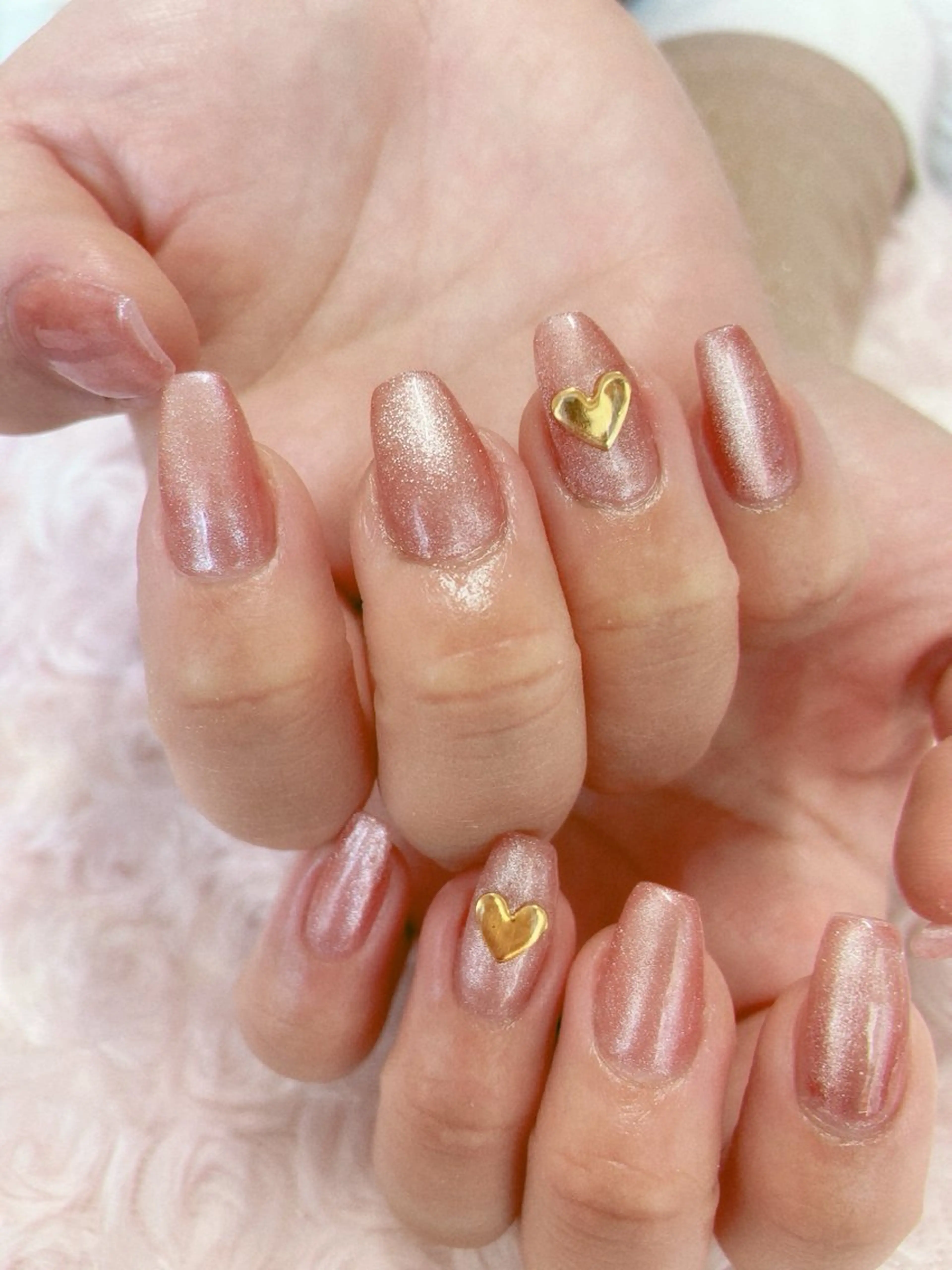 ネイル ハート マグネットネイル ワンカラーネイル ハンドネイル nail salon Berry所属・前田 りかのネイルデザイン