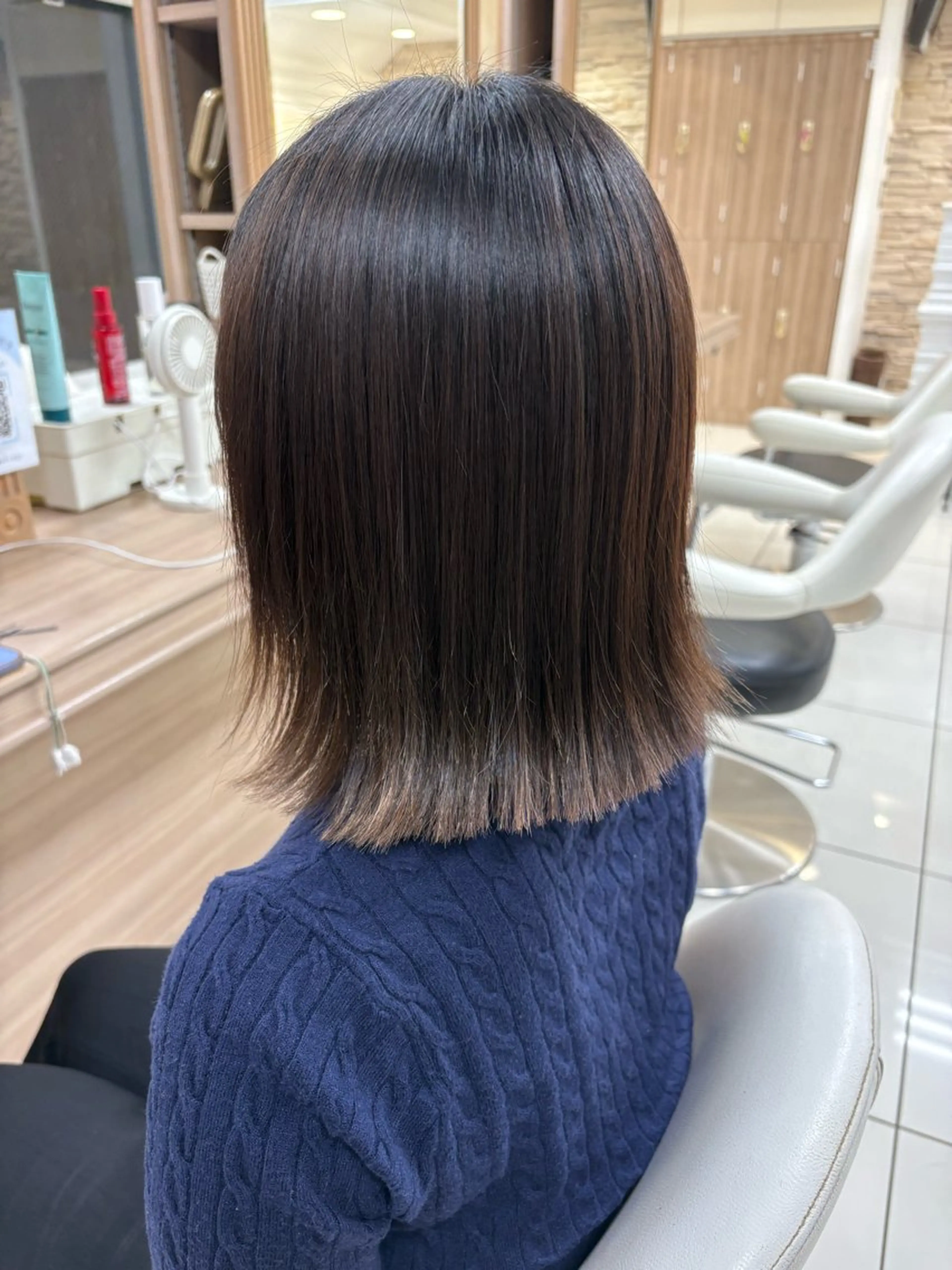 ミディアム パーマ カット 縮毛矯正 トリートメント 髪質改善/美髪矯正/ SONOKA🦋のヘアスタイル