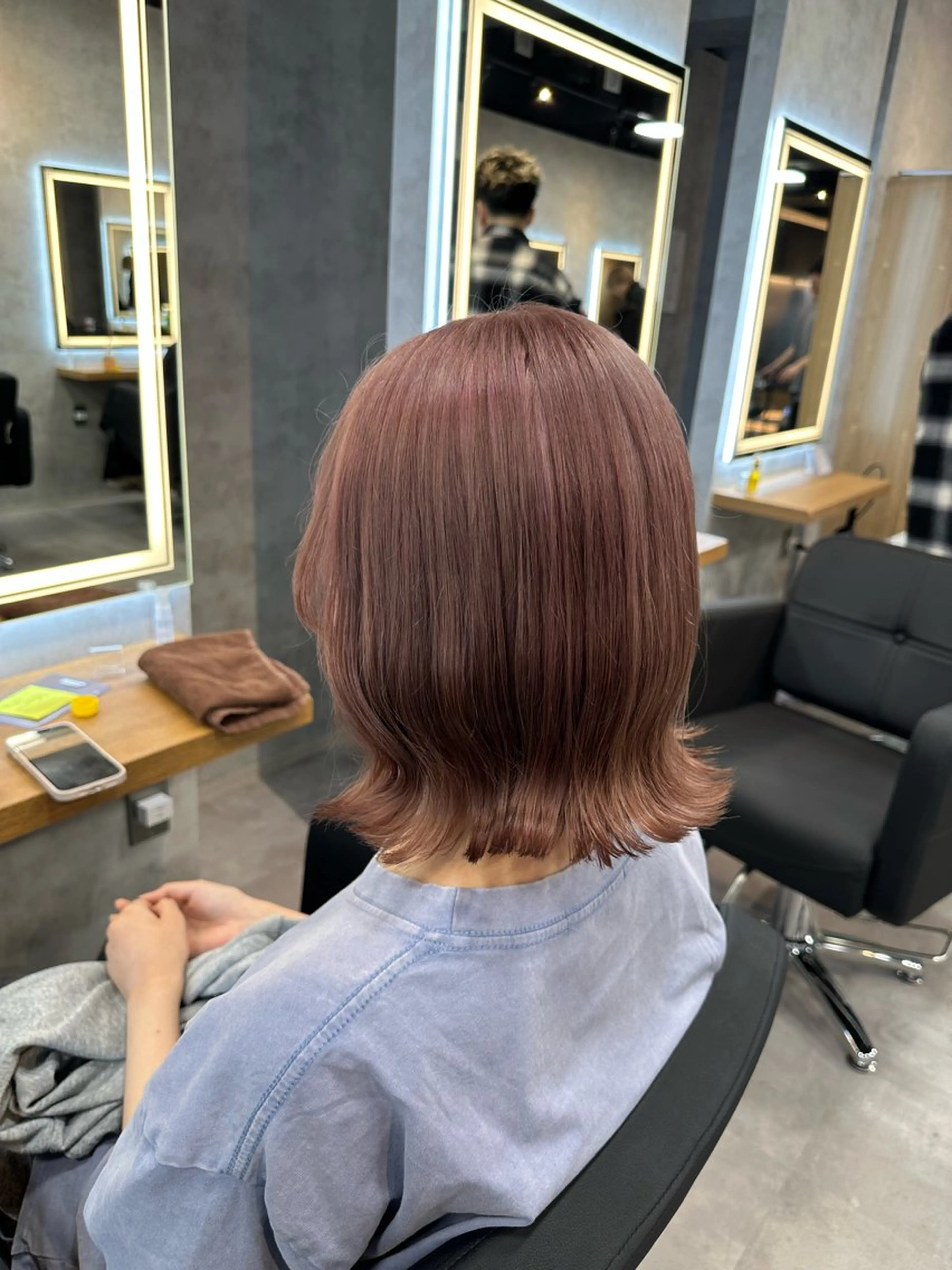 ミディアム カラー パーマ ヘアアレンジ メンズ 🤍透明感カラー🤍 似合わせ🤍AINEのヘアスタイル