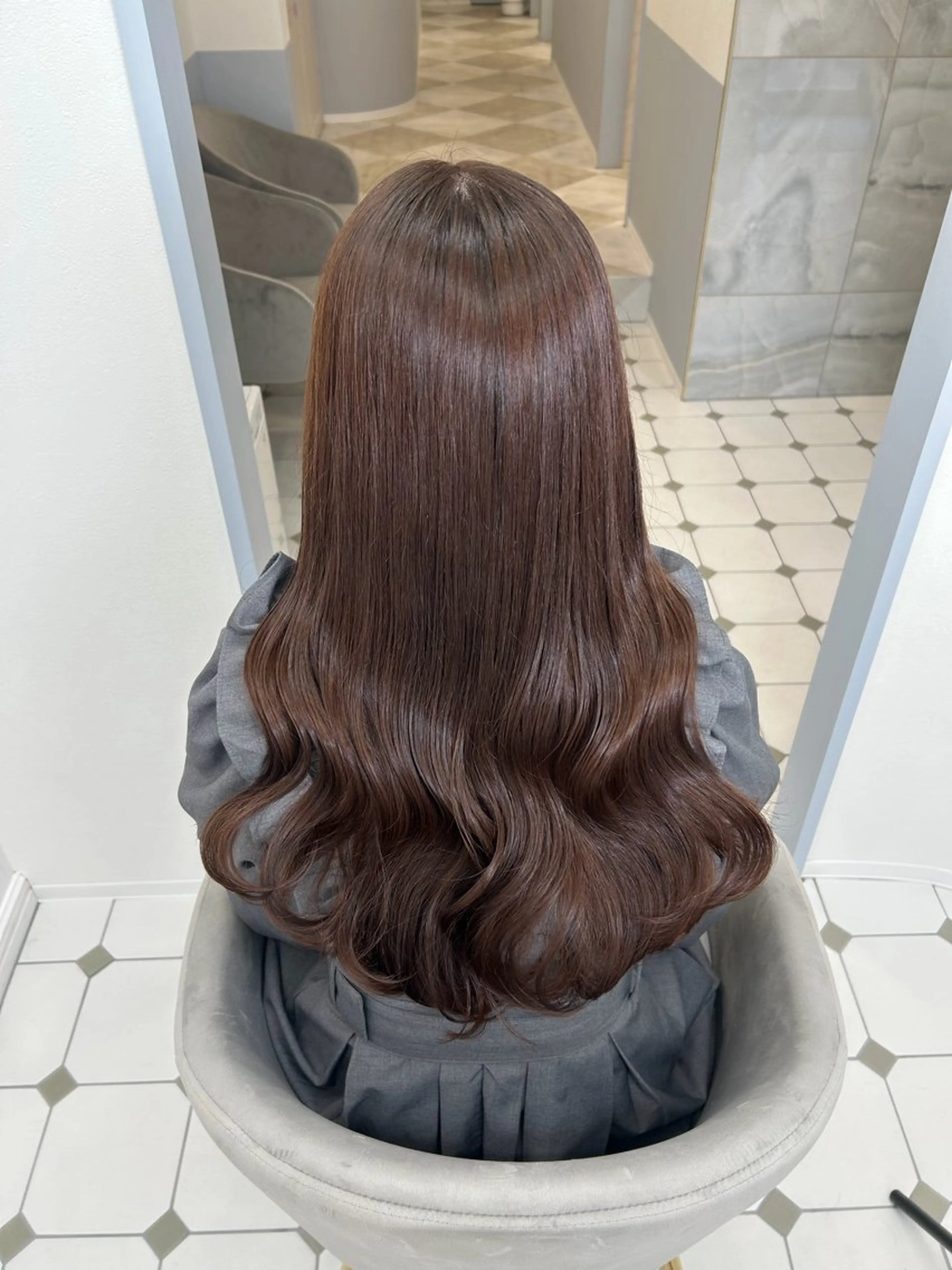 ロング カット ヘアカラー トリートメント 💎りあん/大須/栄 ブリーチなしWカラーのヘアスタイル
