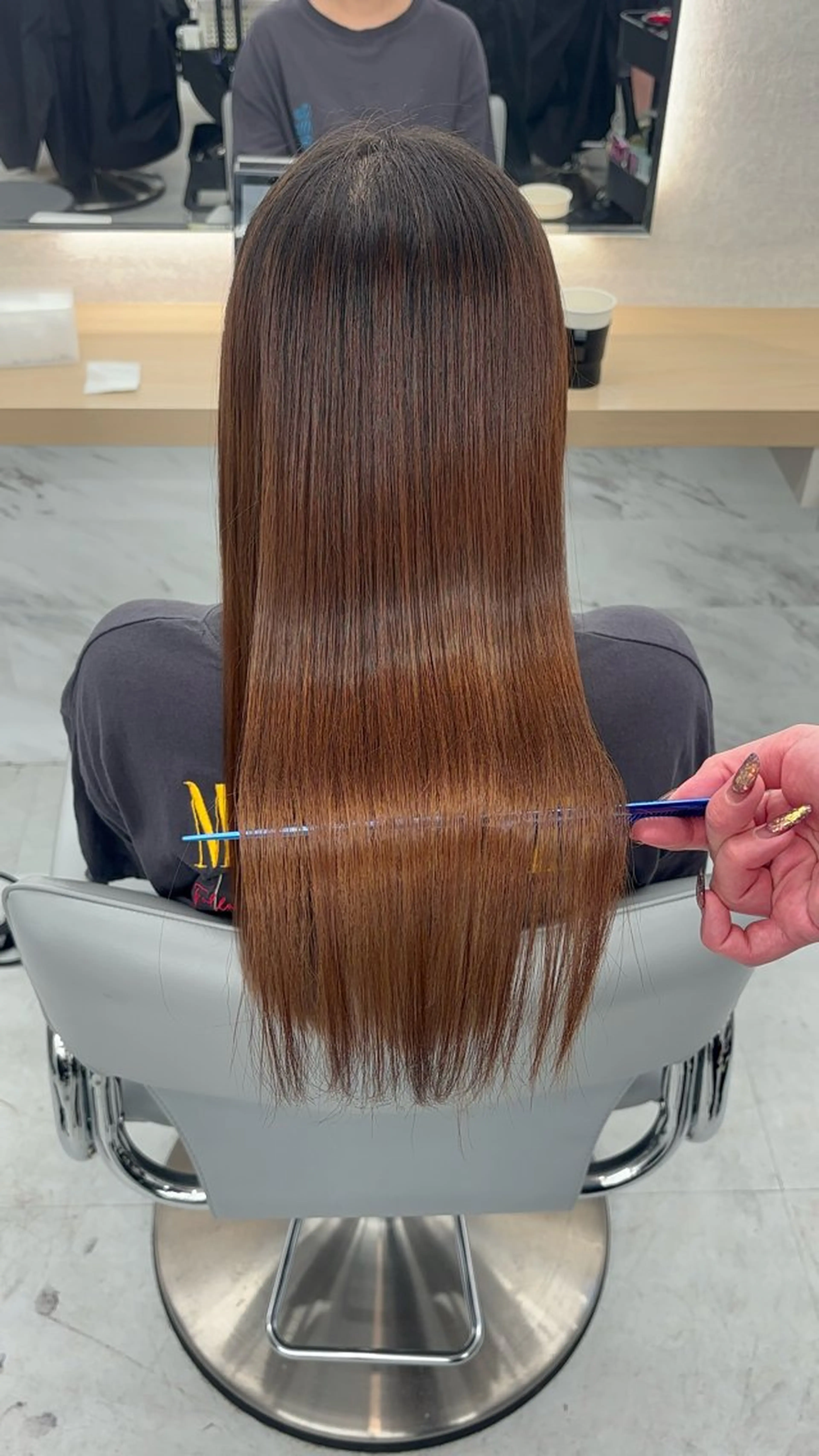 ロング カット ヘアカラー 縮毛矯正 トリートメント 新宿No.1艶髪矯正 美艶カラー/FUKAのヘアスタイル