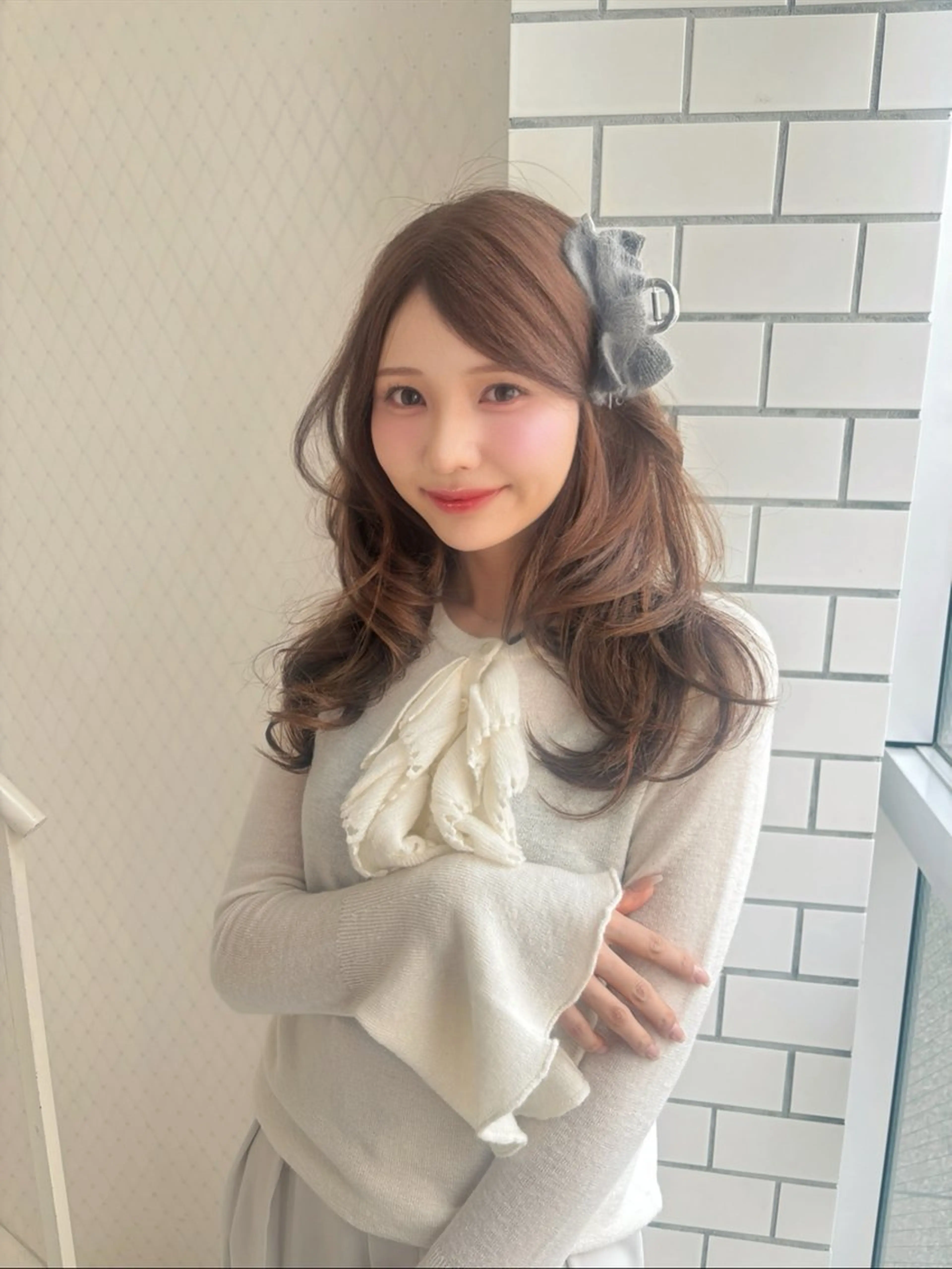 ロング ハイレイヤー レイヤーカット カット 朝尾 愛花のヘアスタイル