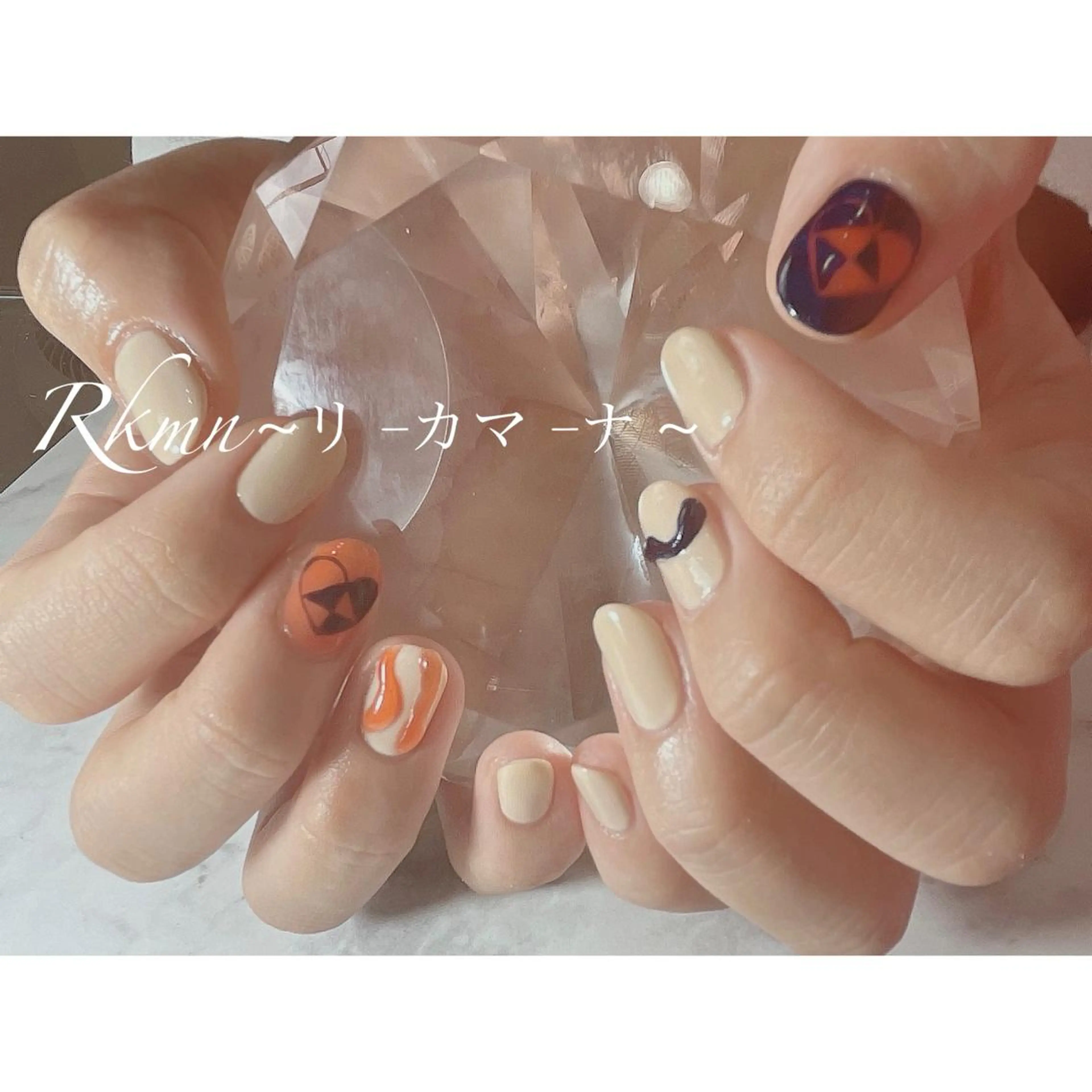 ネイル アートネイル ニュアンスネイル 春ネイル ハンドネイル フットネイル ハンドケア Rkmn ~リ-カマ-ナ~のネイルデザイン