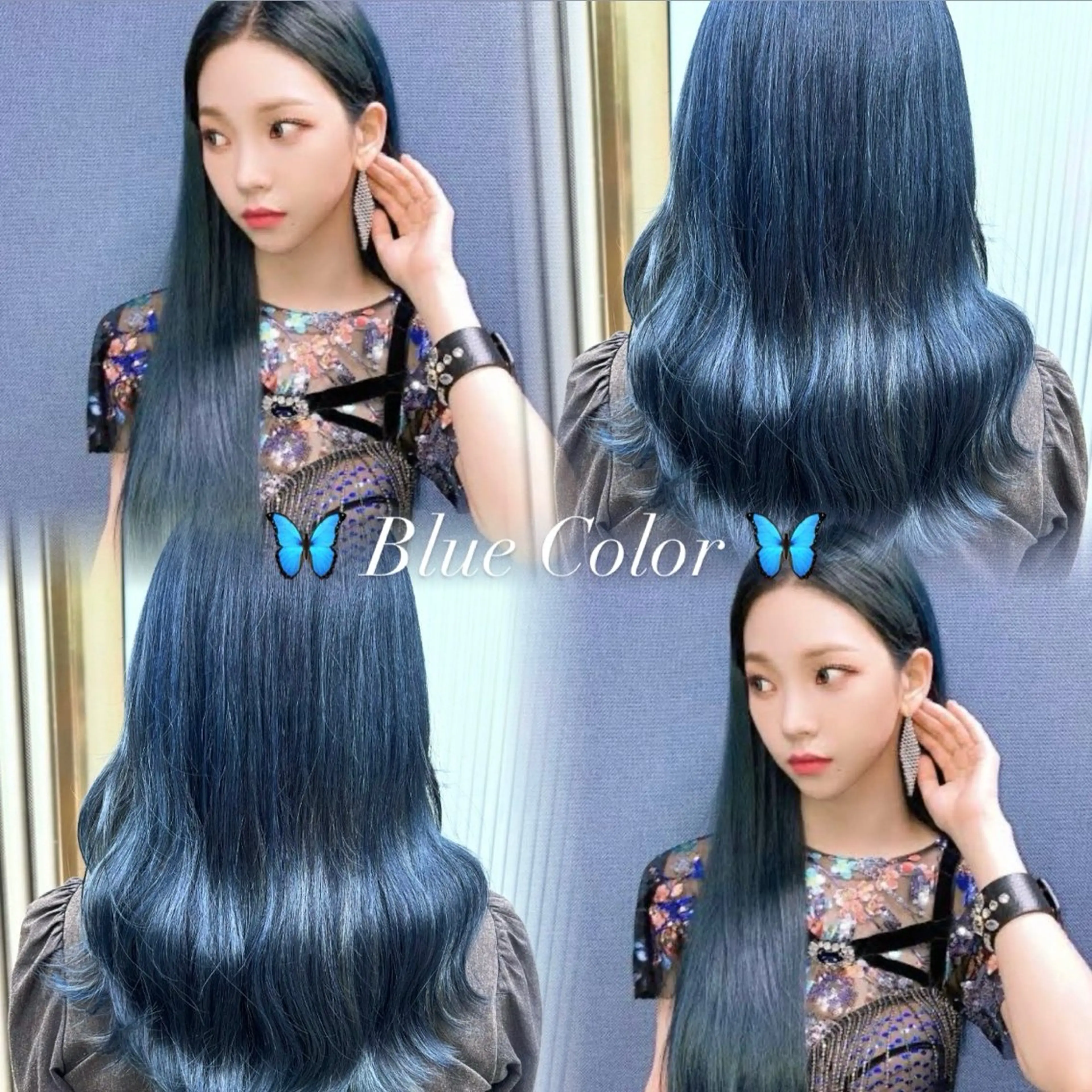 ロング カラー ブリーチ ブルーカラー ブリーチなしカラー 艶髪ハイトーン特化 / moe 🦋のヘアスタイル