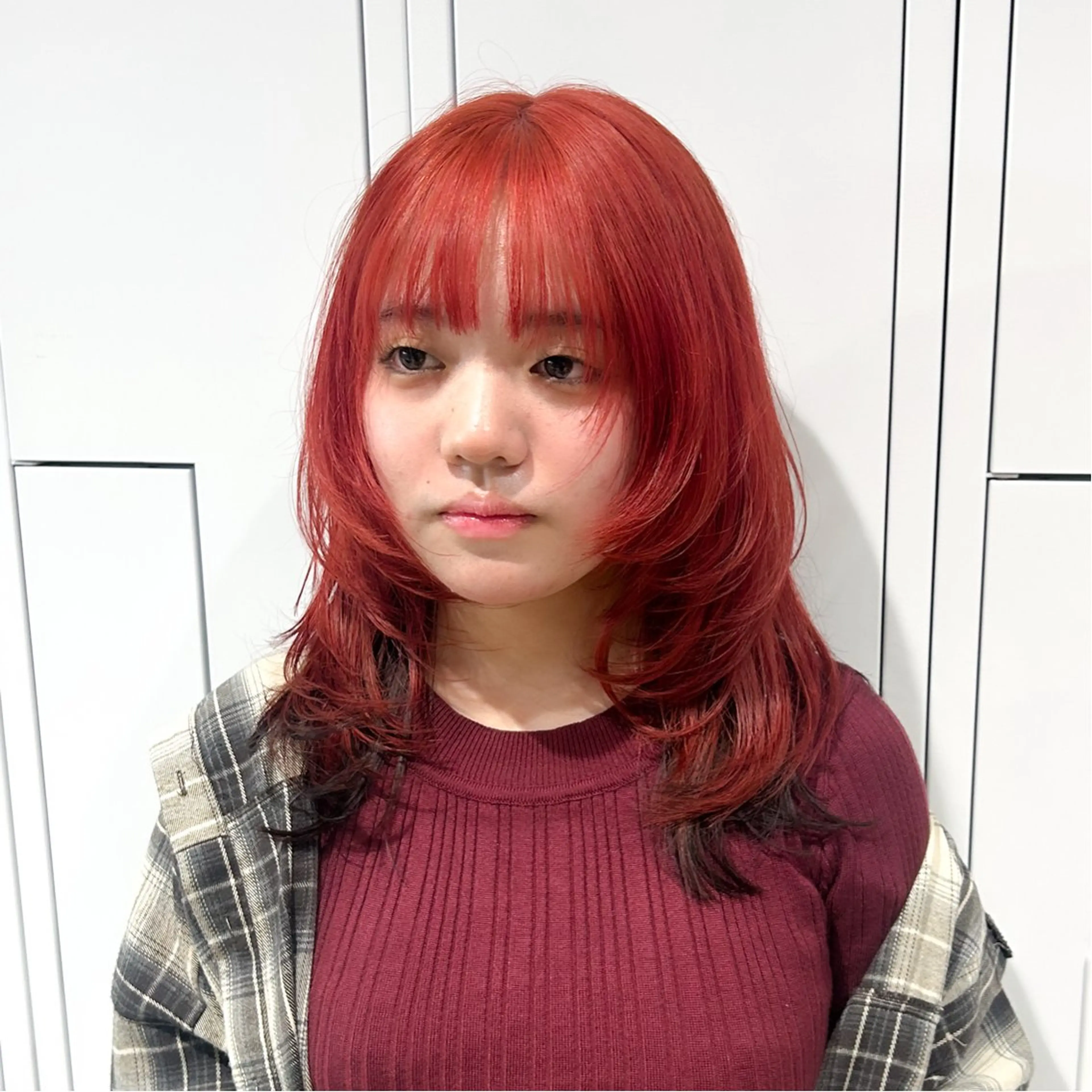 ミディアム カラー 🤡暖色レイヤー 🤡みさきのヘアスタイル