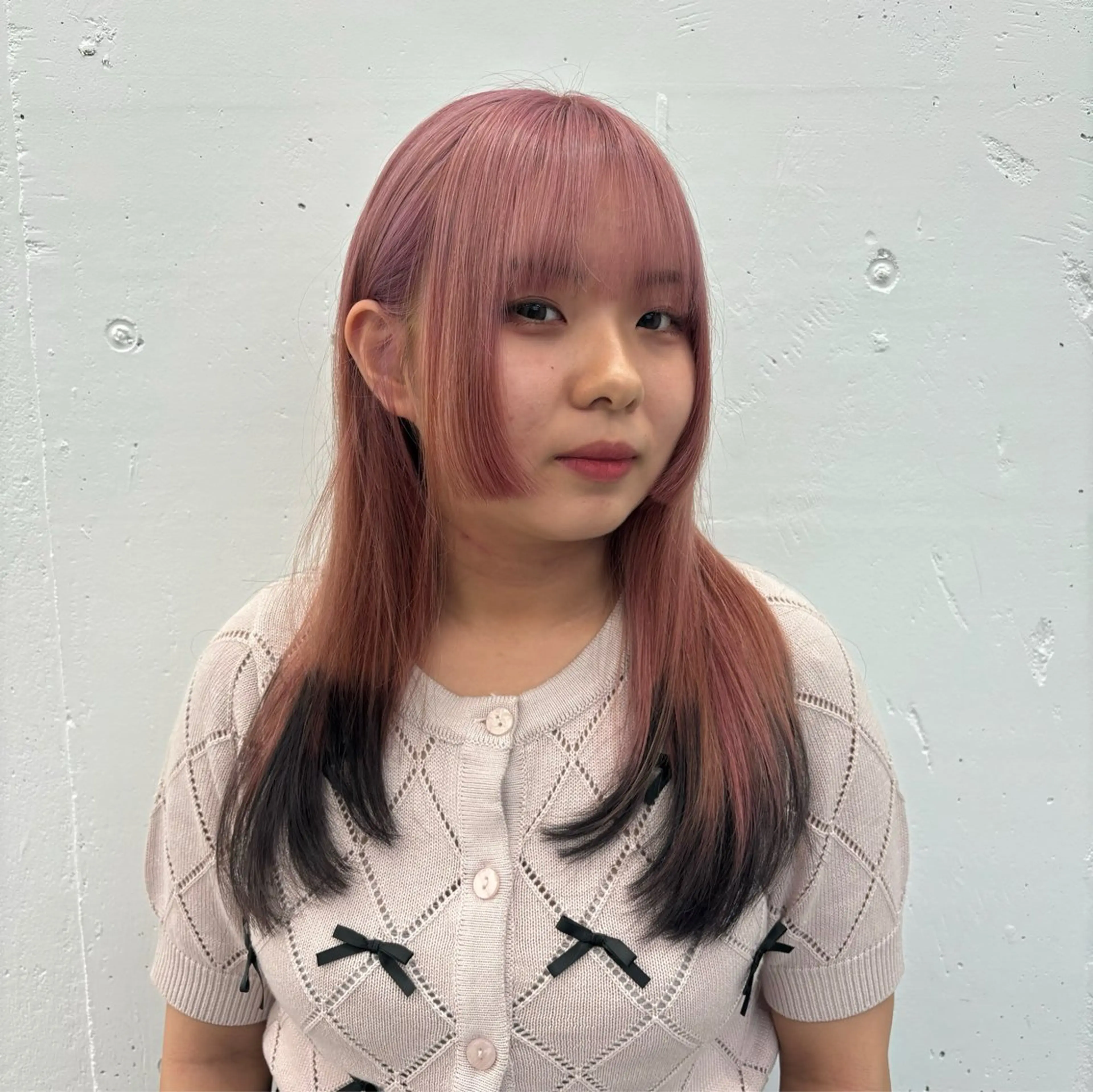 ロング カラー ヘアアレンジ 黒髪 ヘアカラー 夕羽夢🍓矢場/ 透明感カラーのヘアスタイル