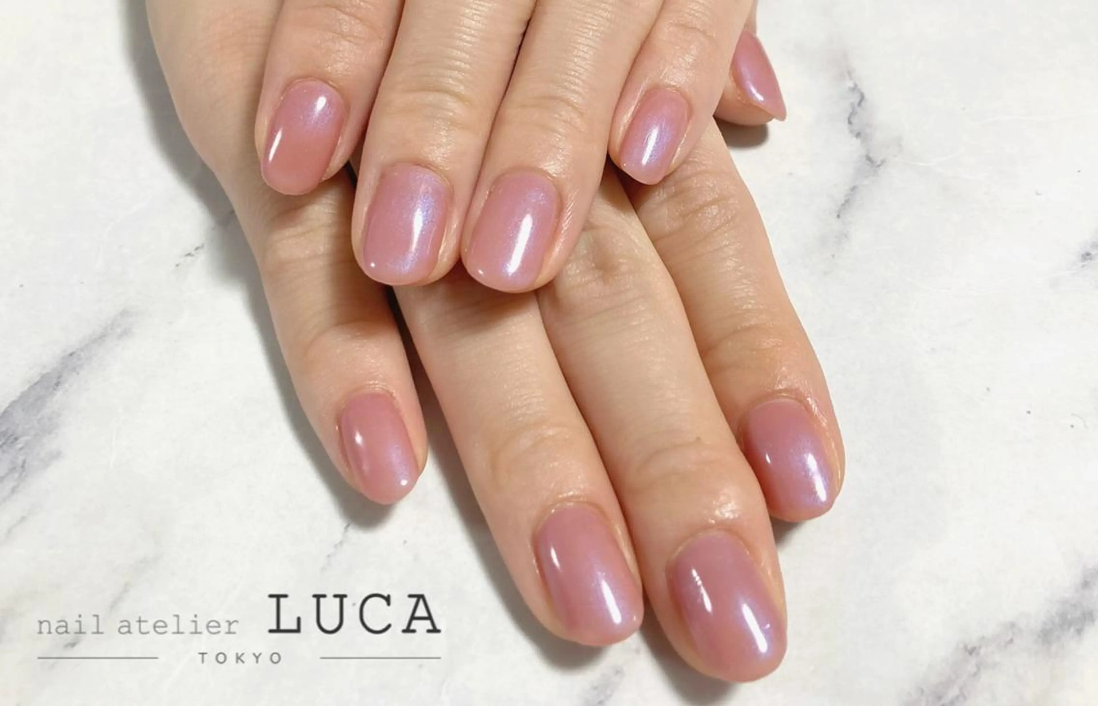 ネイル ジェルネイル ワンカラーネイル パラジェル ネイルアトリエルカ スタッフのネイルデザイン