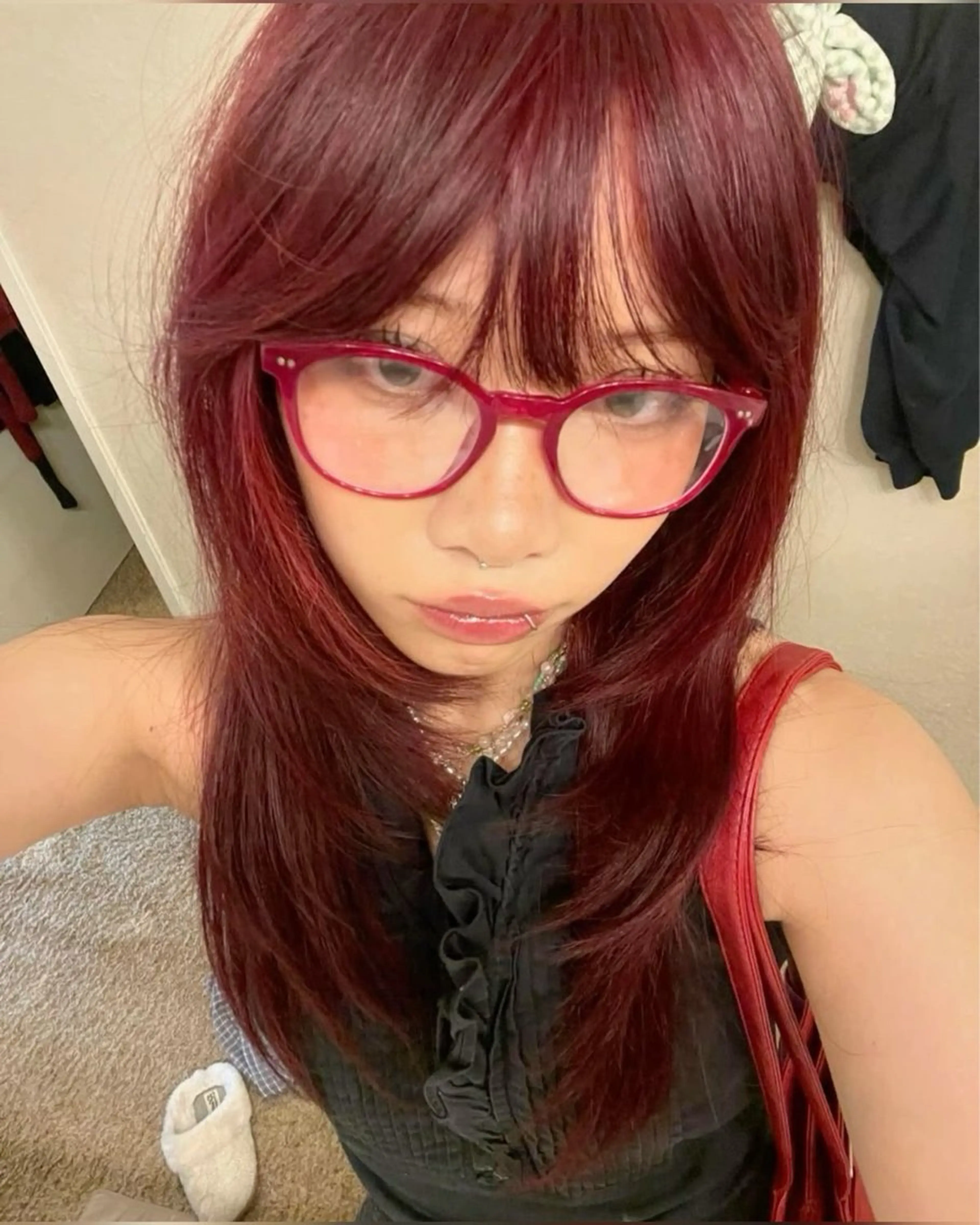 カラー ヘアカラー rinka/暖色 ボブカットモデルのヘアスタイル