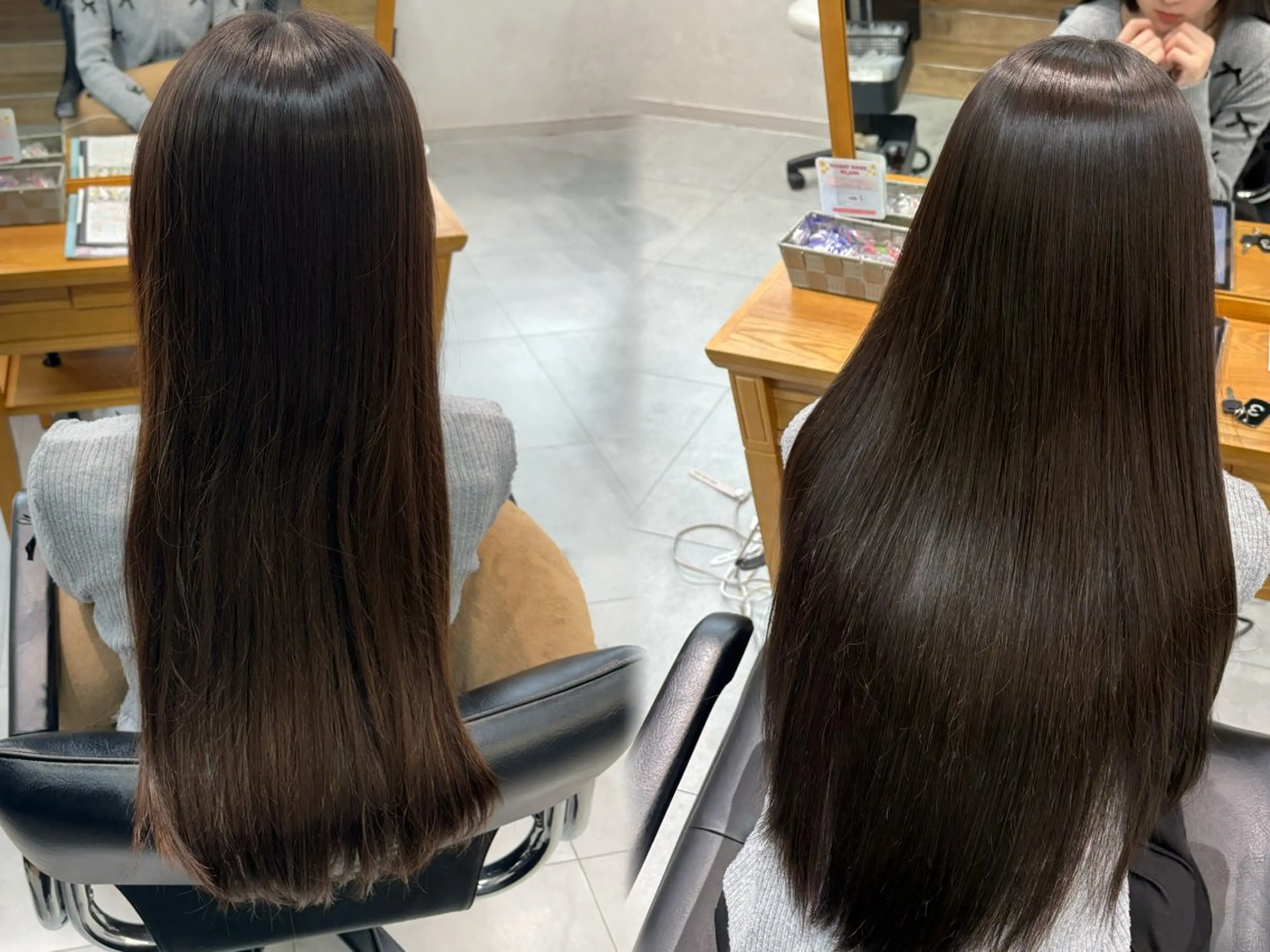 ロング 髪質改善 縮毛矯正 ヘアカラー カラーモデル募集 ✨🤍モモハ🤍✨のヘアスタイル
