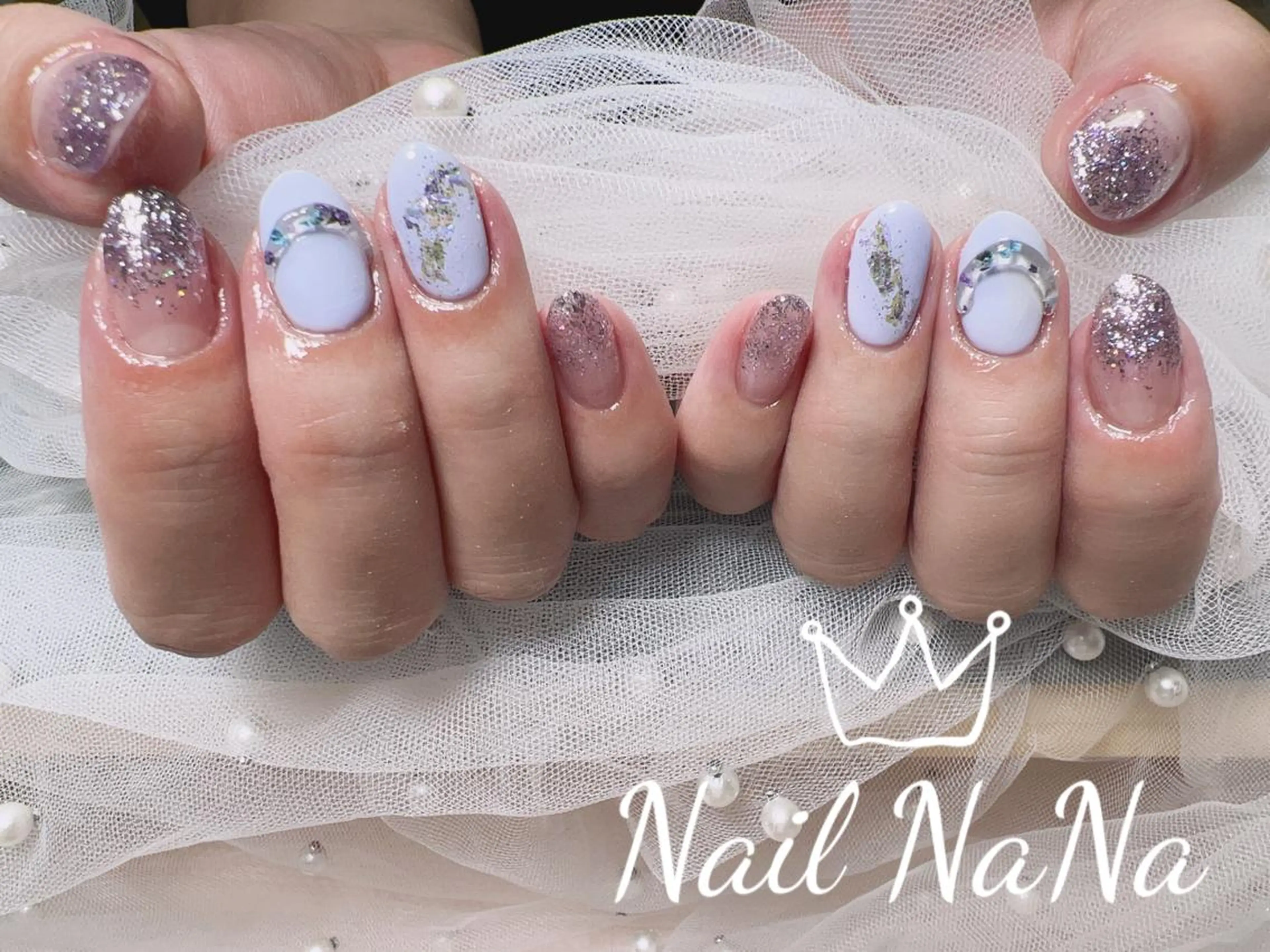 ショート カラー ネイル フラワーネイル ハンドネイル Nail NaNaのネイルデザイン