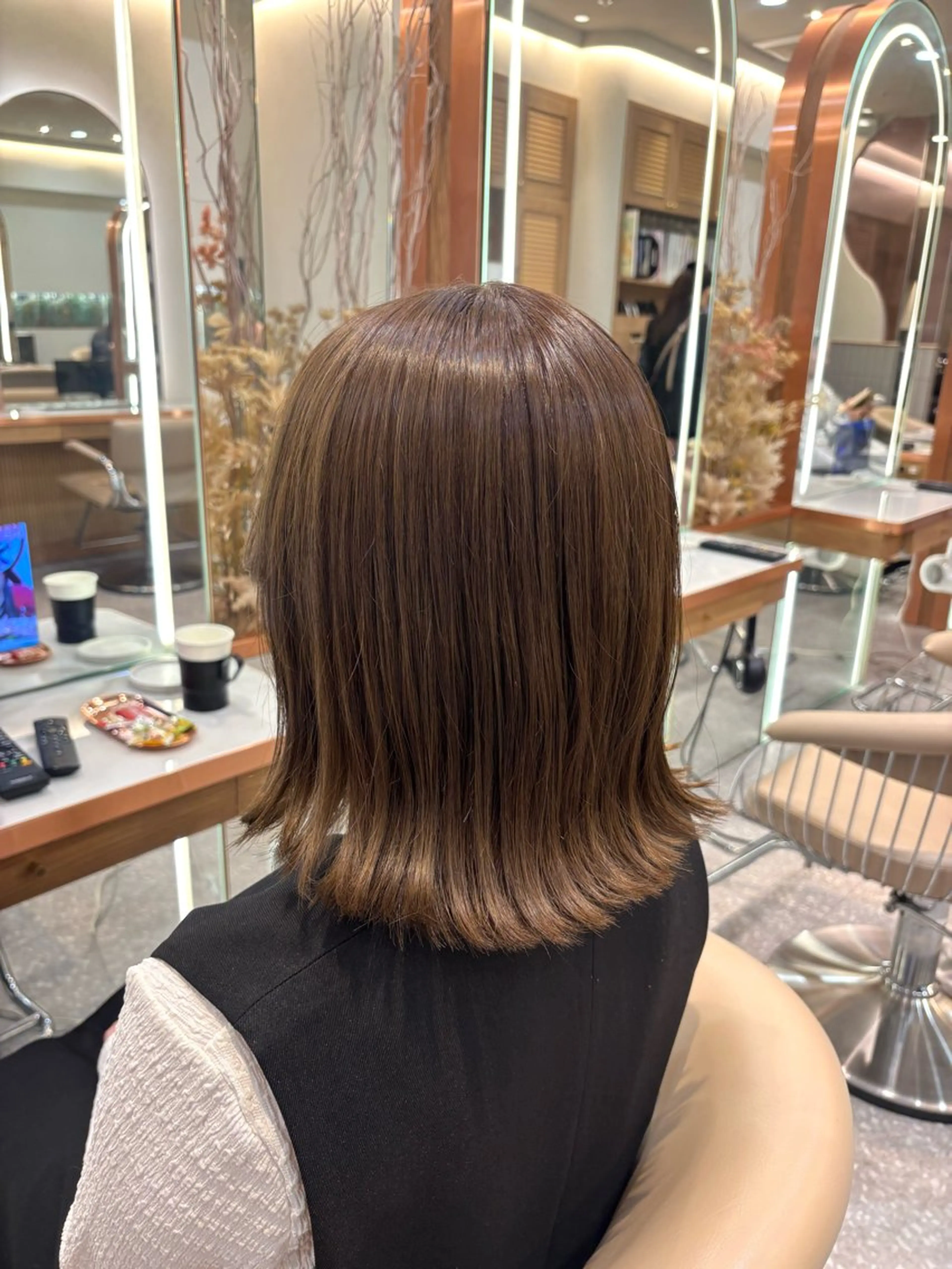 カット＋オーガニックカラー＋カシミアTR(ホームケア付)の写真