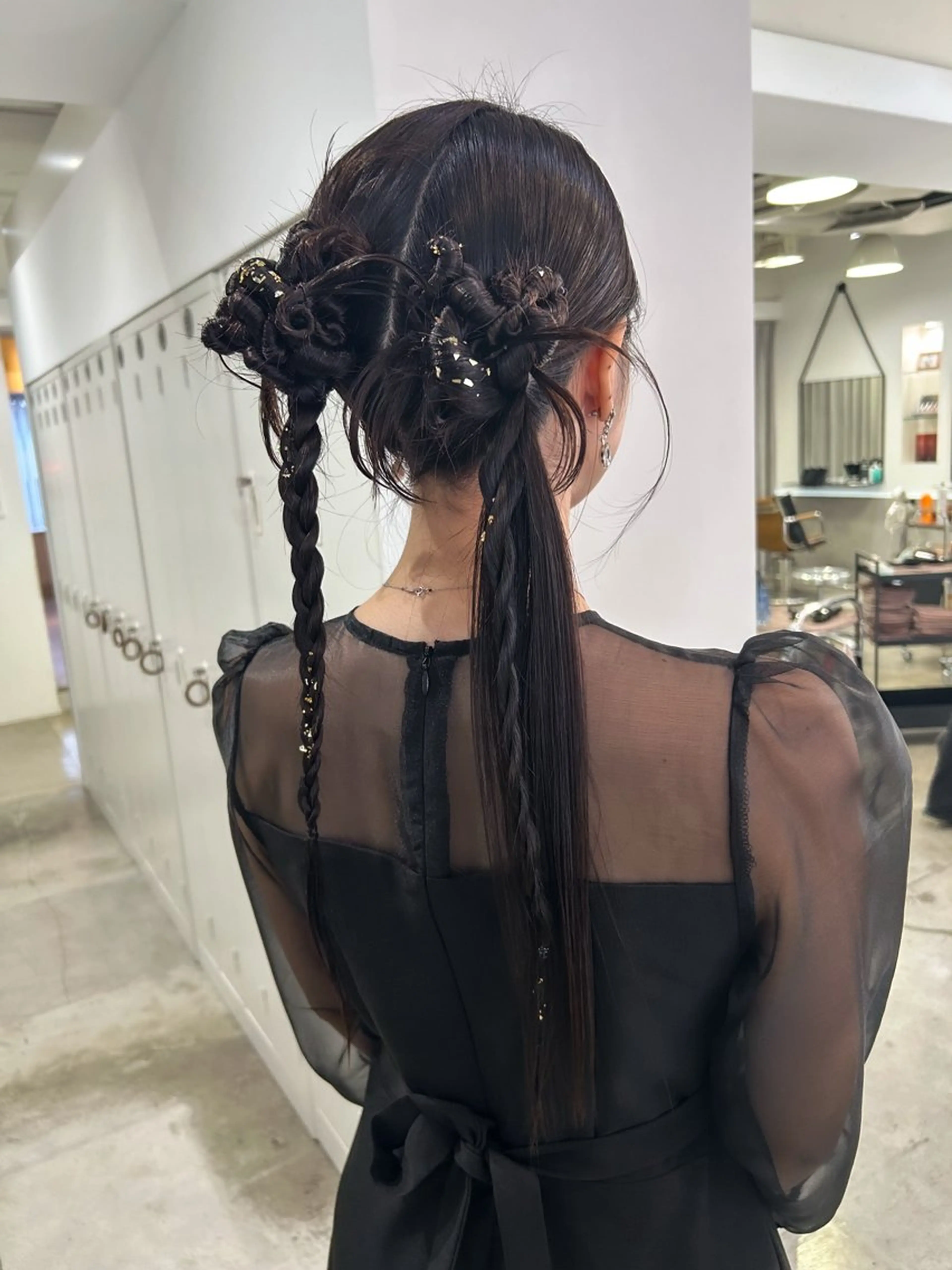 ロング ヘアアレンジ 結婚式・ブライダル 🧣艶カラー・ヘア セット Chie🧸のヘアスタイル