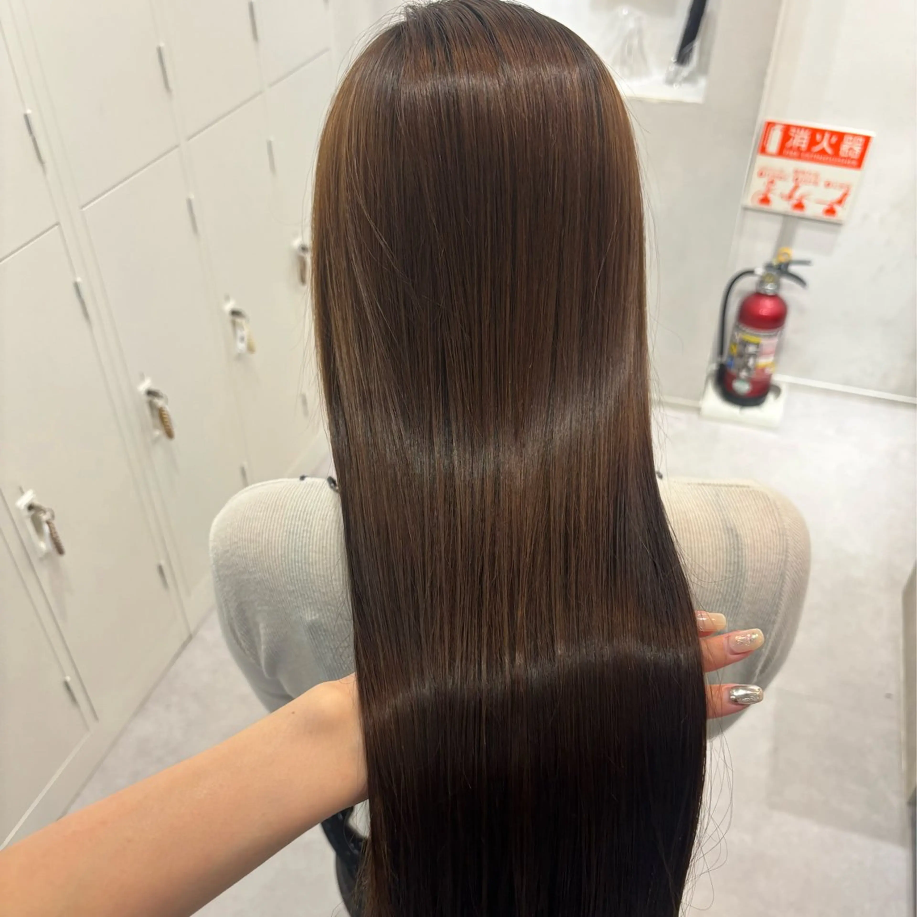 ロング カット 縮毛矯正 トリートメント hina /髪質改善/カラーのヘアスタイル